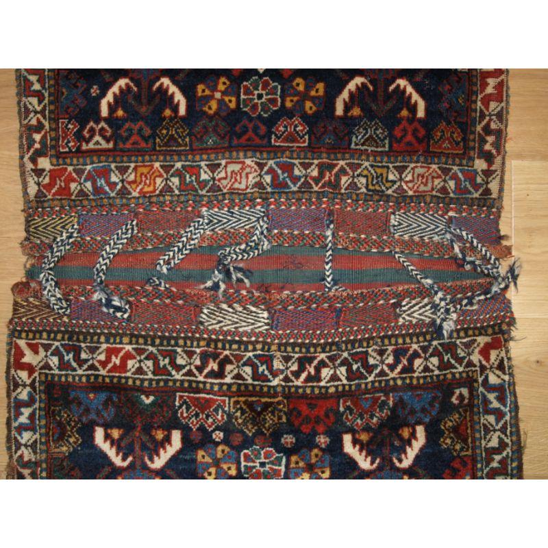 Asian Antique Persian Tribal Khamseh Khorjin For Sale