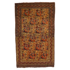 Antique Persian Tribal Khamseh Rug 4'4" x 7’0"