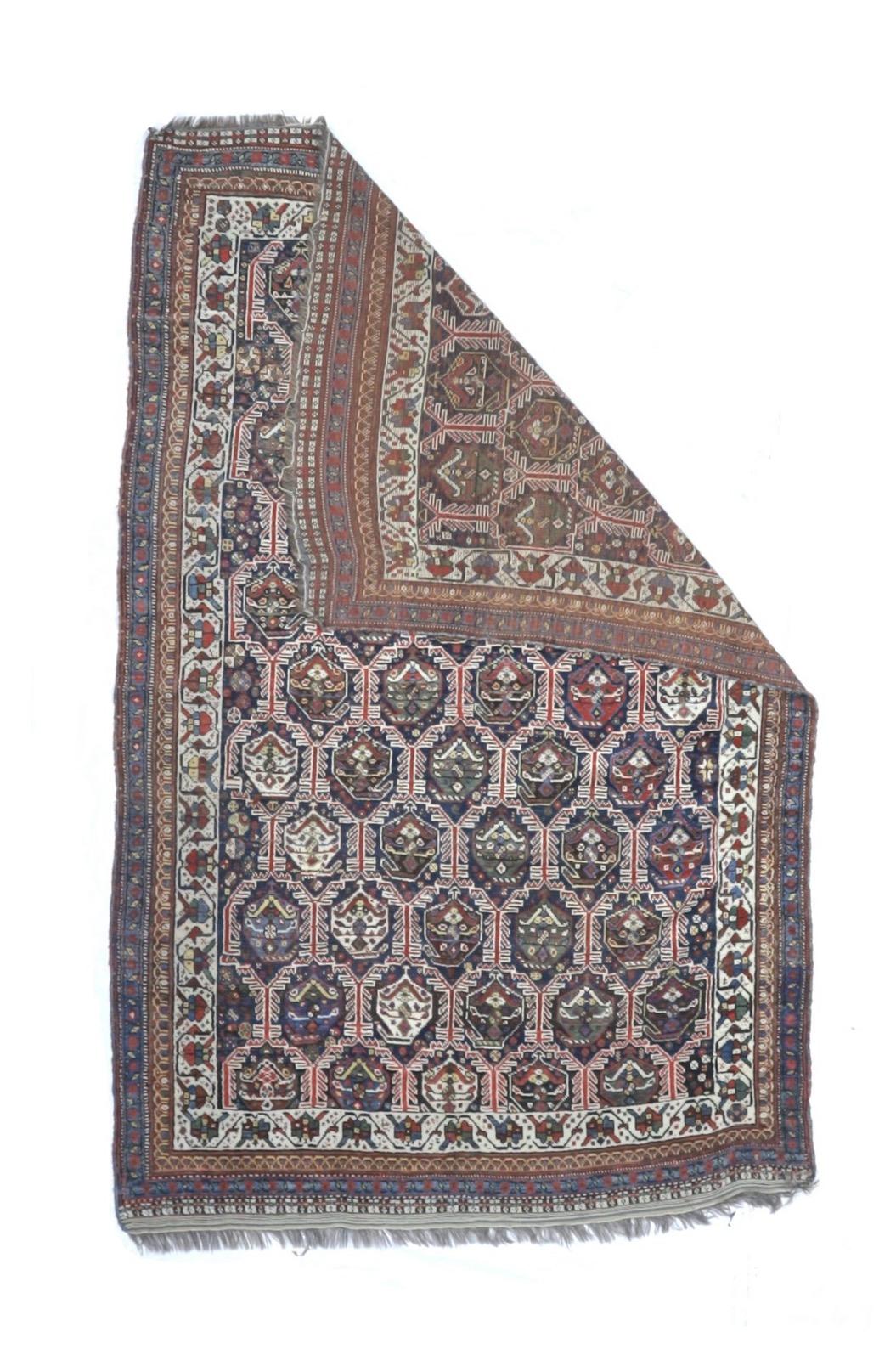 Alfombra Persa Tribal Khamseh Antigua 5'2