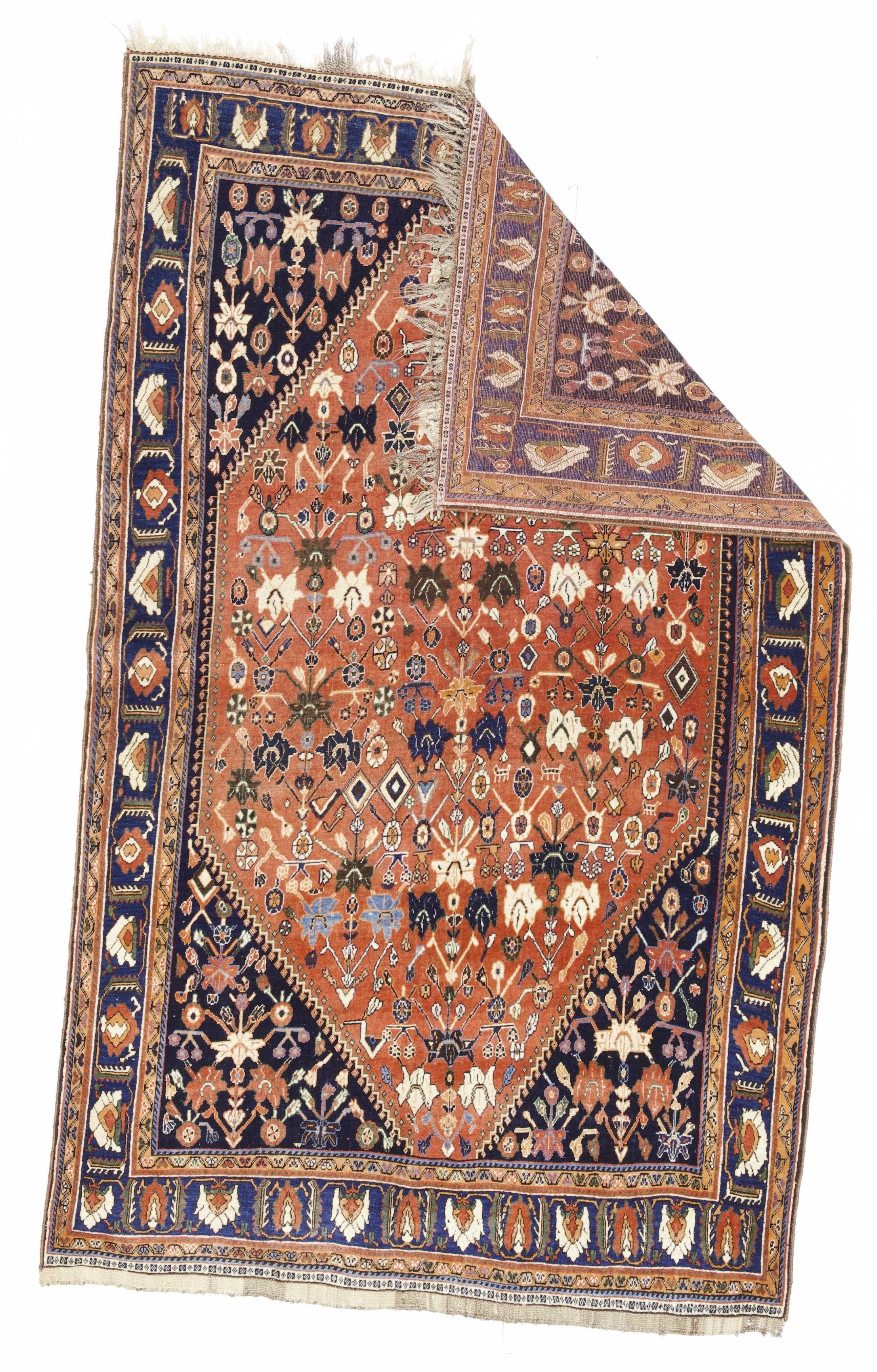 Tapis antique persan tribal Khamseh 5'2