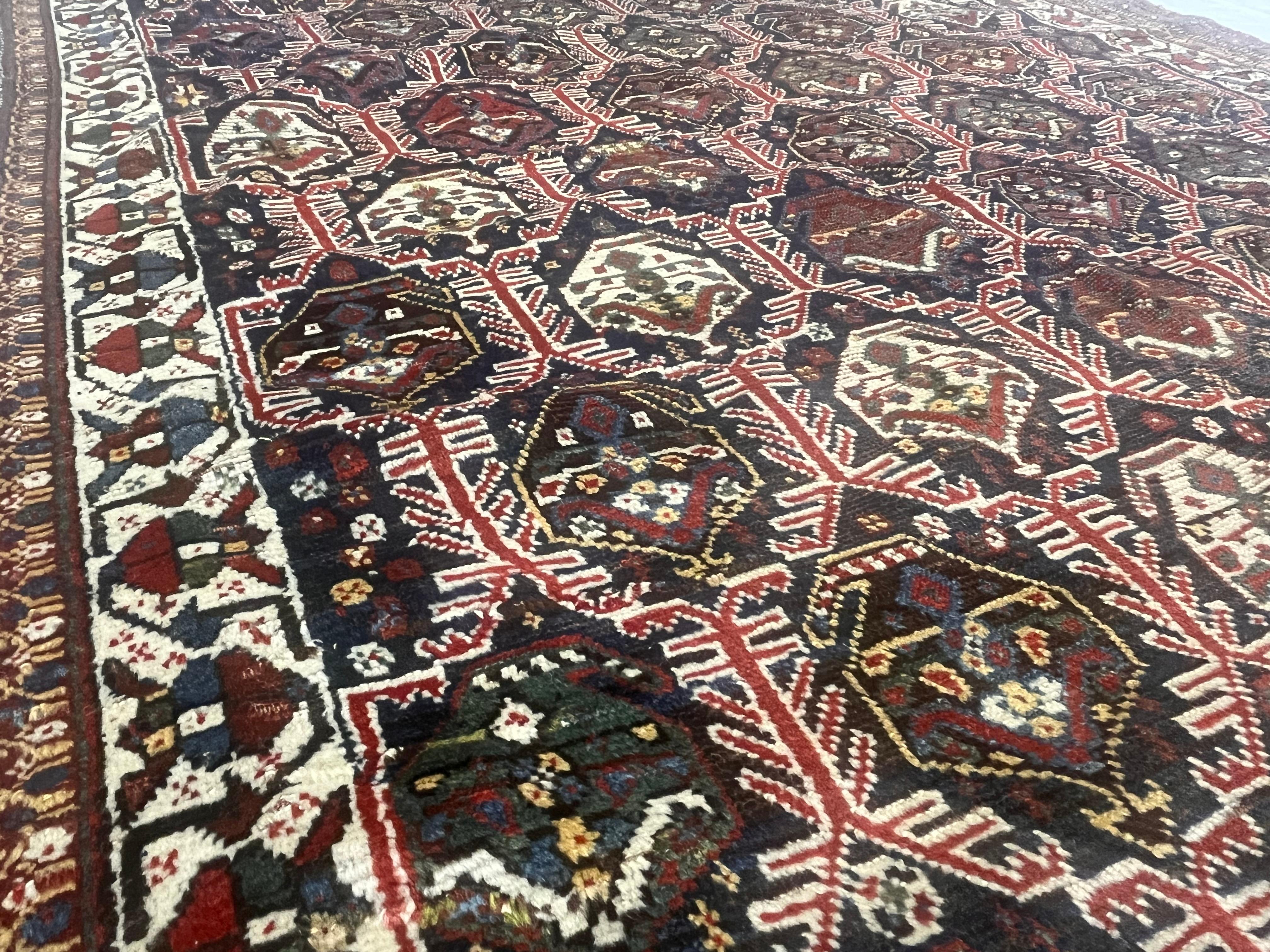 Alfombra Persa Tribal Khamseh Antigua 5'2