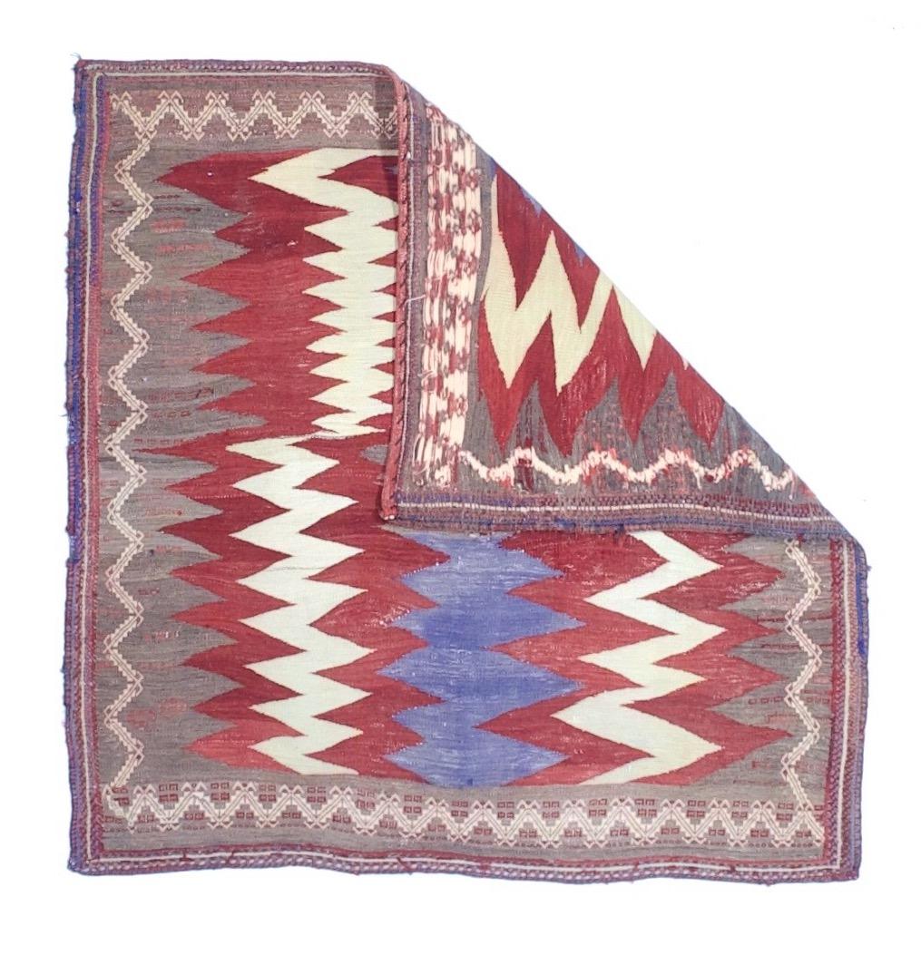 Antigua Alfombra Persa Tribal Kilim 3'9