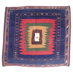 Antique Persian Tribal Kilim Rug 4'5" x 4’11”