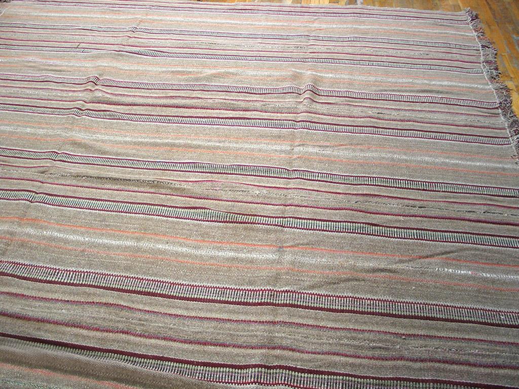 Antique Persian Tribal Kilim rug. Size: 8'6
