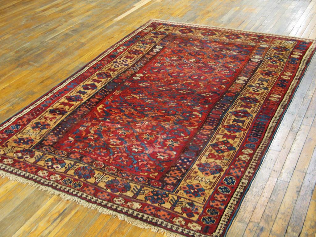 Tribal 19th Century W. Persian Kurdish Carpet ( 5'3