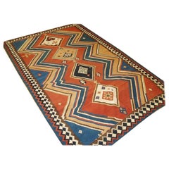 Antico Kilim tribale persiano Qashqai, Persia sud-occidentale