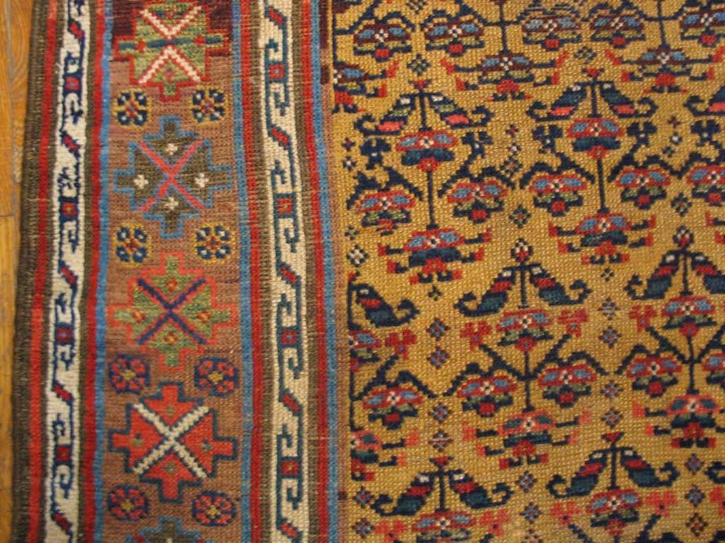 W. Persischer Kurdischer Teppich des 19. Jahrhunderts ( 3'10