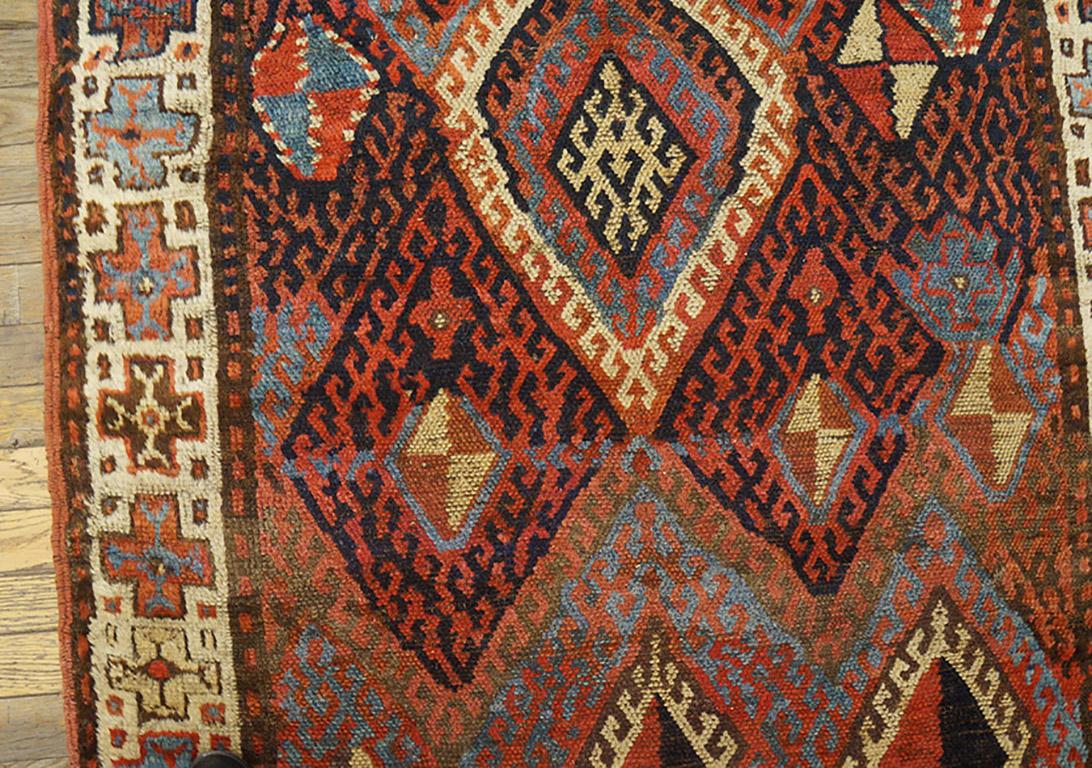 Late 19th Century Antique Persian Tribal Rug 3' 10