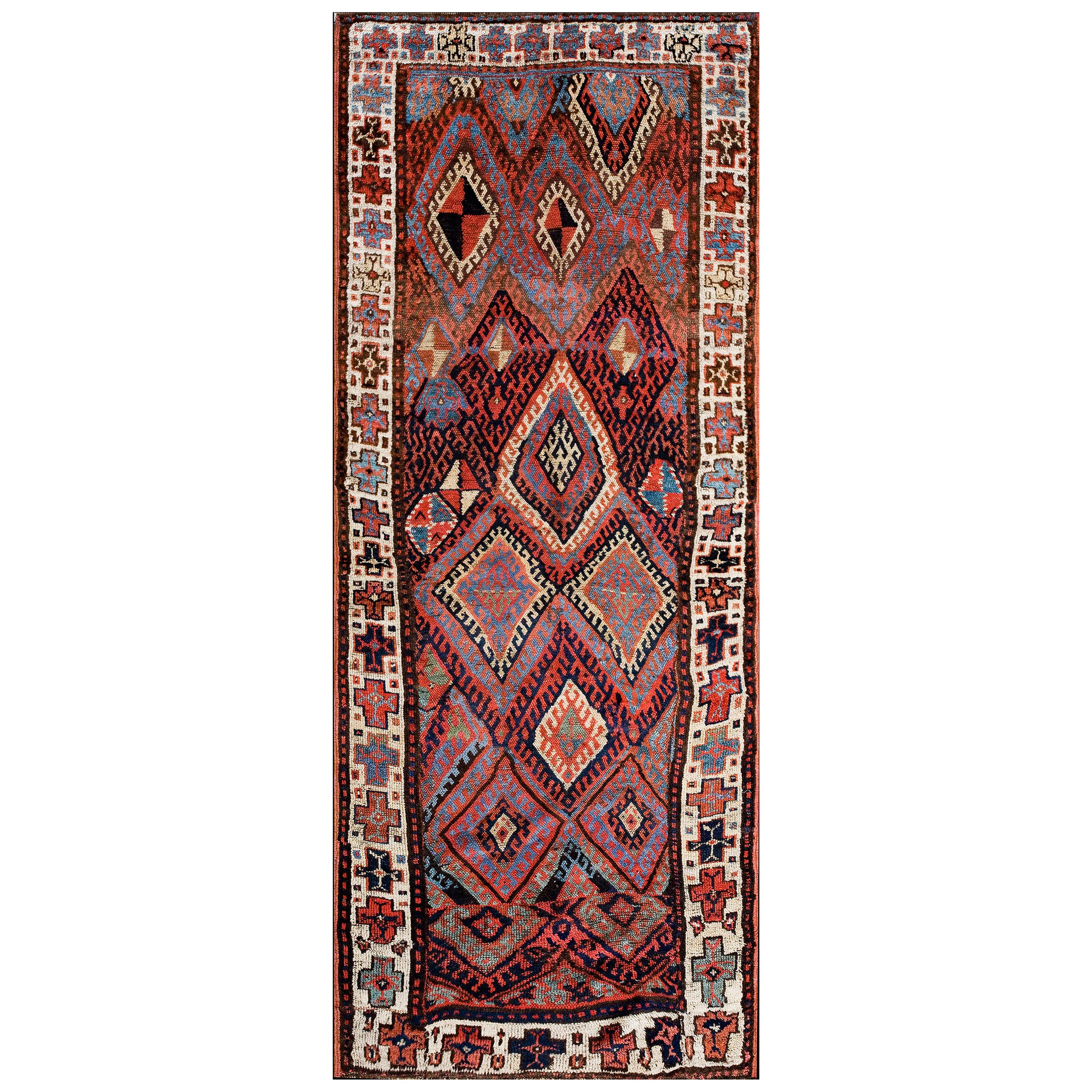 Antique Persian Tribal Rug 3' 10" x 9' 3"  For Sale