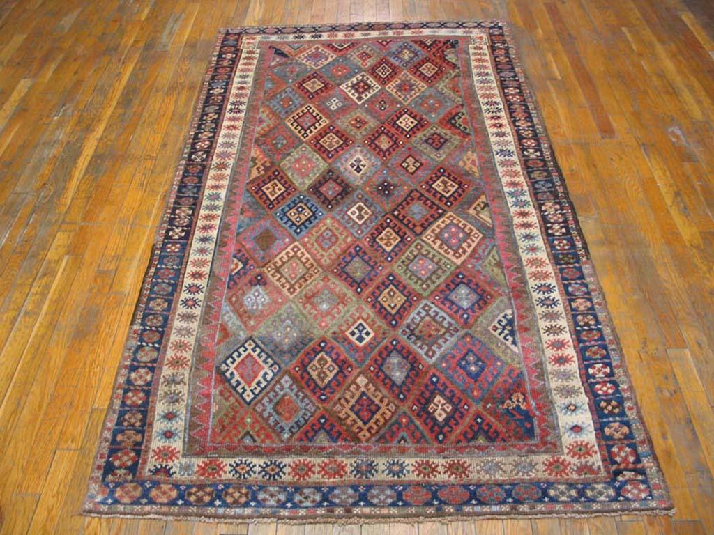 Hand-Knotted Antique Persian Tribal Rug For Sale