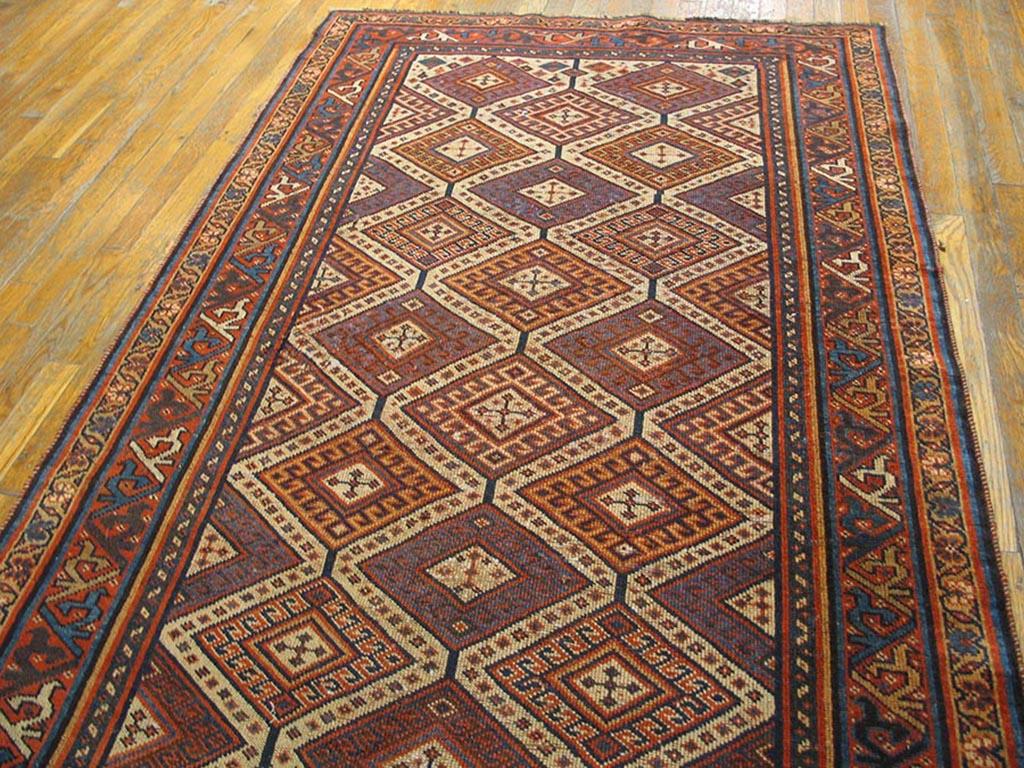 Fine del XIX secolo S.E. Tappeto persiano Afshar ( 4' x 12'2