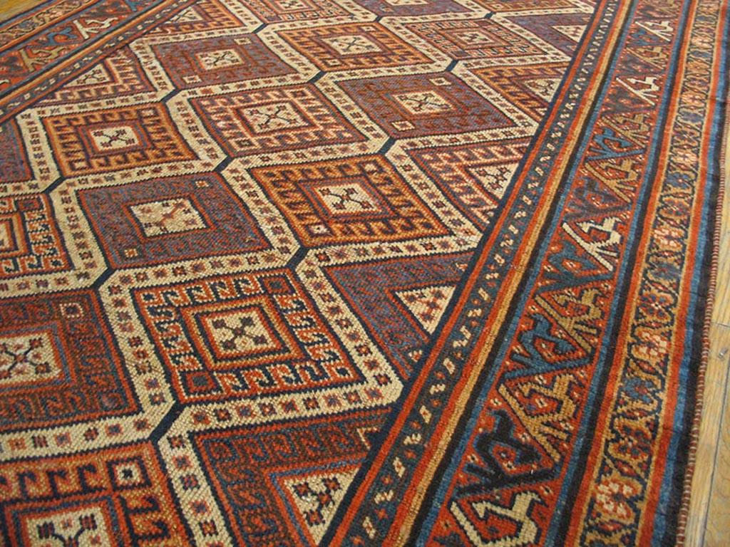 Fine XIX secolo Fine del XIX secolo S.E. Tappeto persiano Afshar ( 4' x 12'2