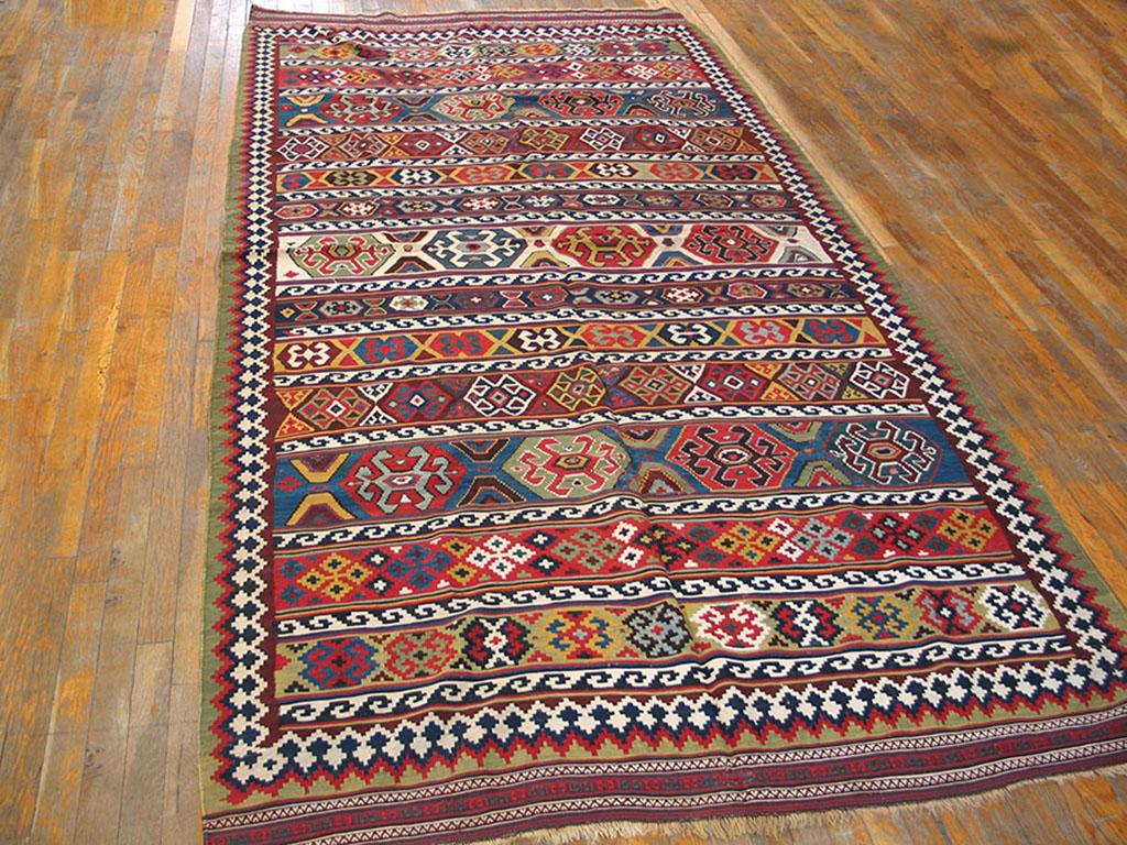 Antique Persian tribal rug, size: 5'4