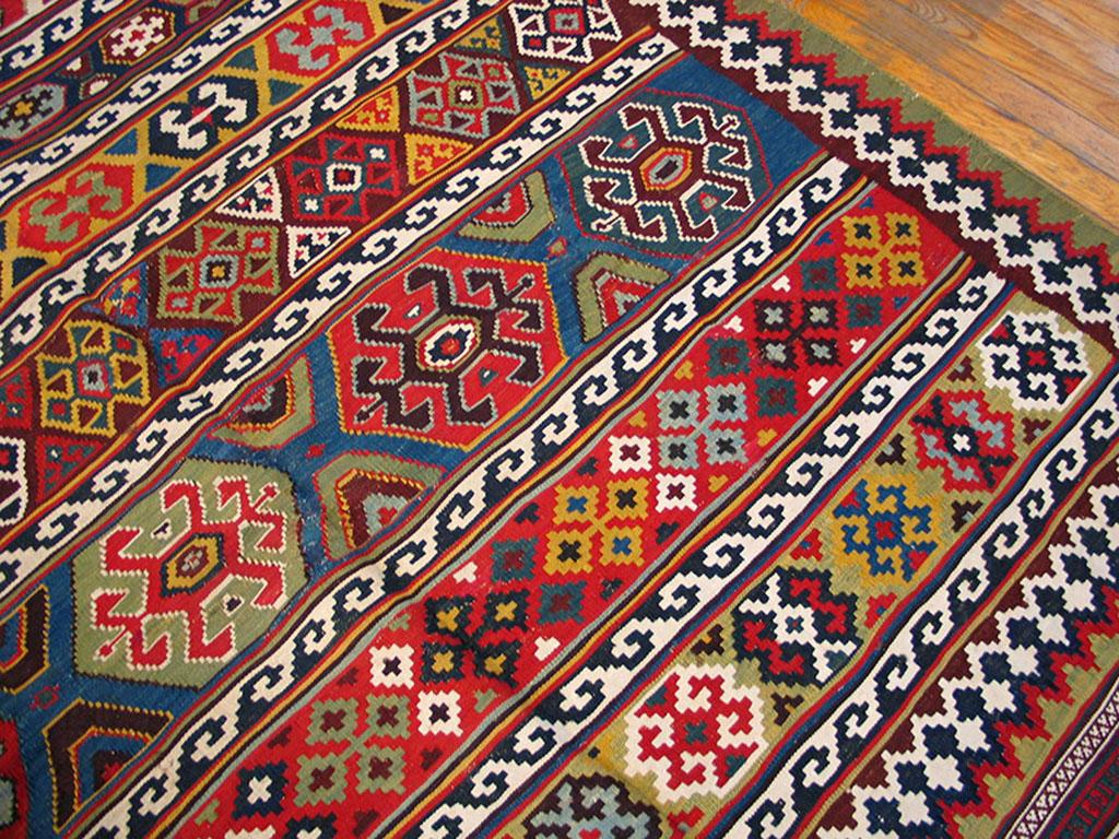 Hand-Knotted Antique Persian Ghashghaie Kilim 5'4