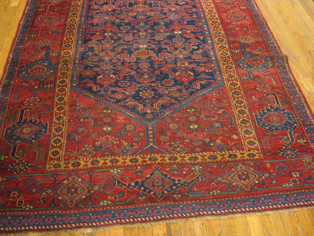 Hand-Knotted 19th Century W. Persian Kurdish Carpet ( 5'9