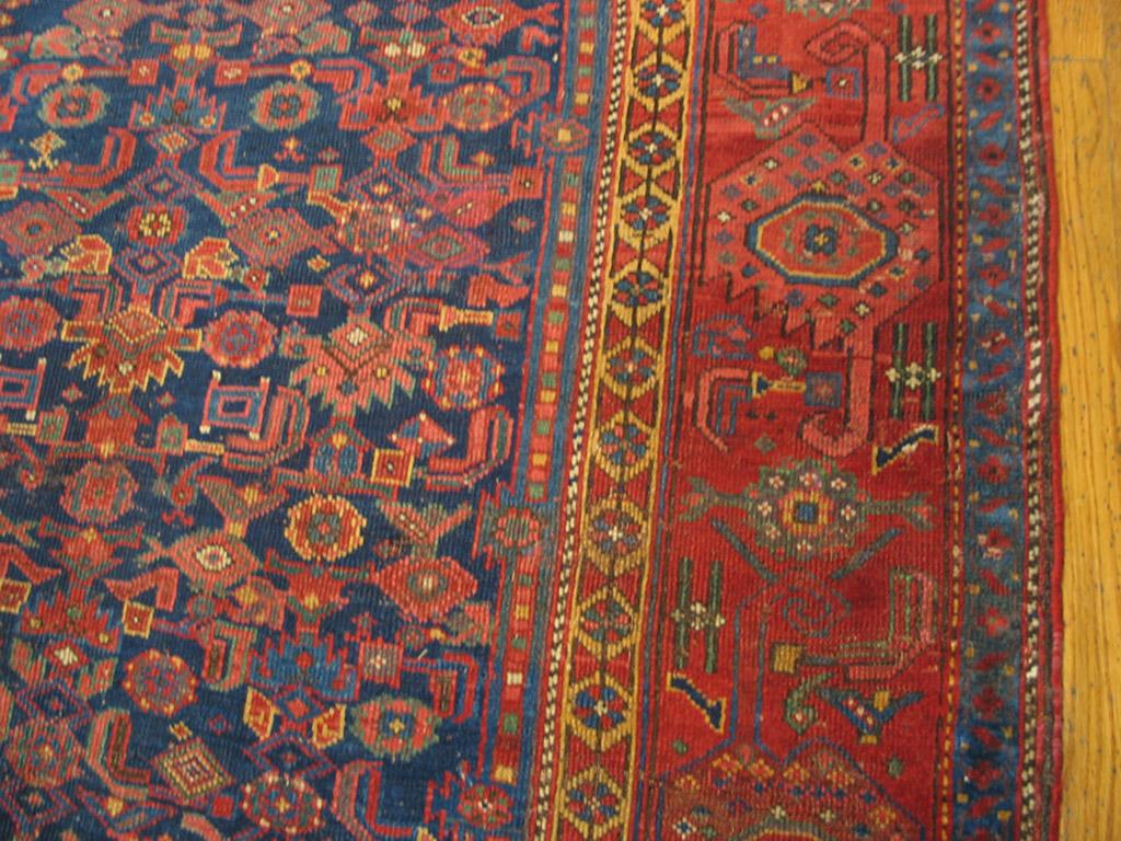 Wool 19th Century W. Persian Kurdish Carpet ( 5'9