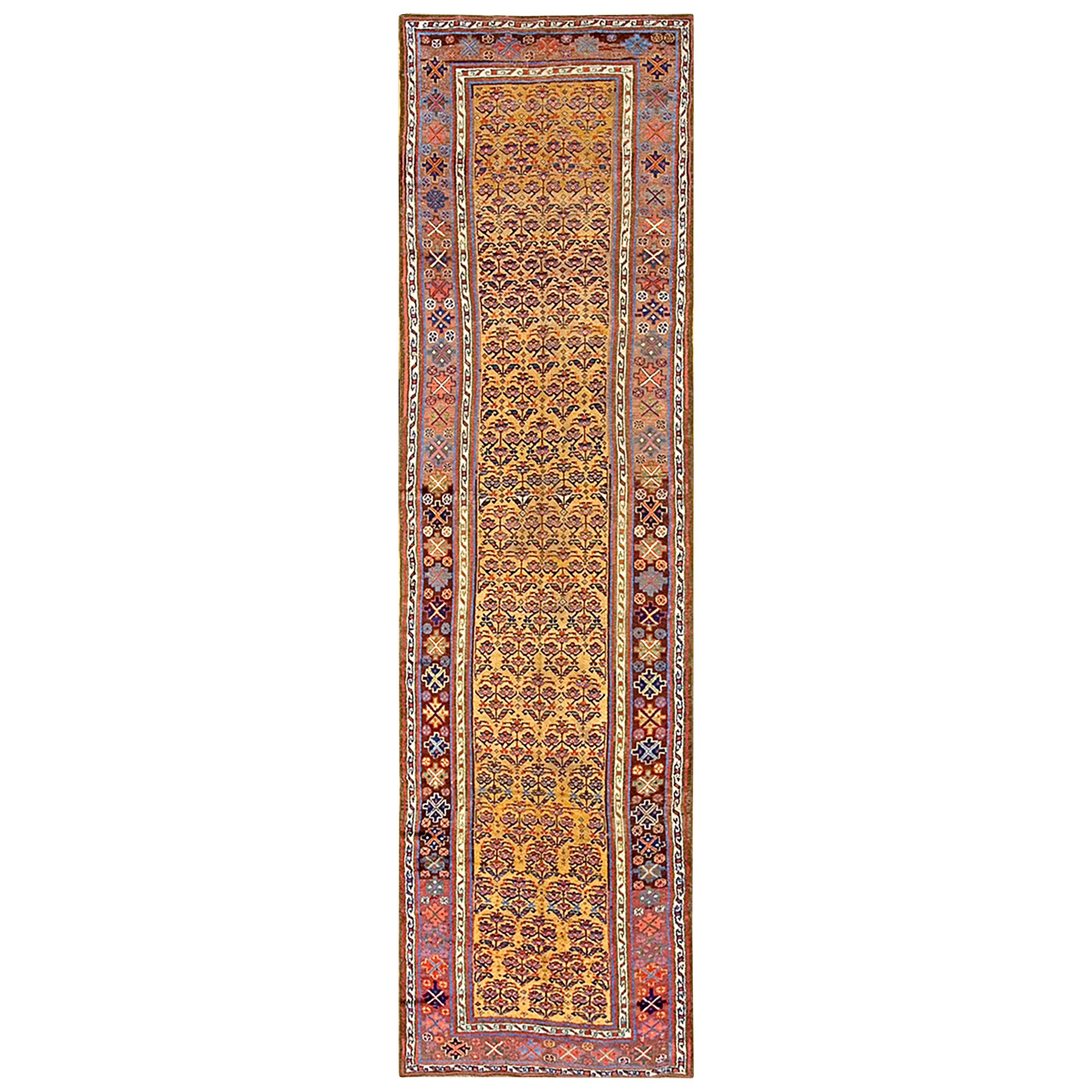 19th Century W. Persian Kurdish Rug ( 3'10" x 13'7" - 117 x 414 ) For Sale
