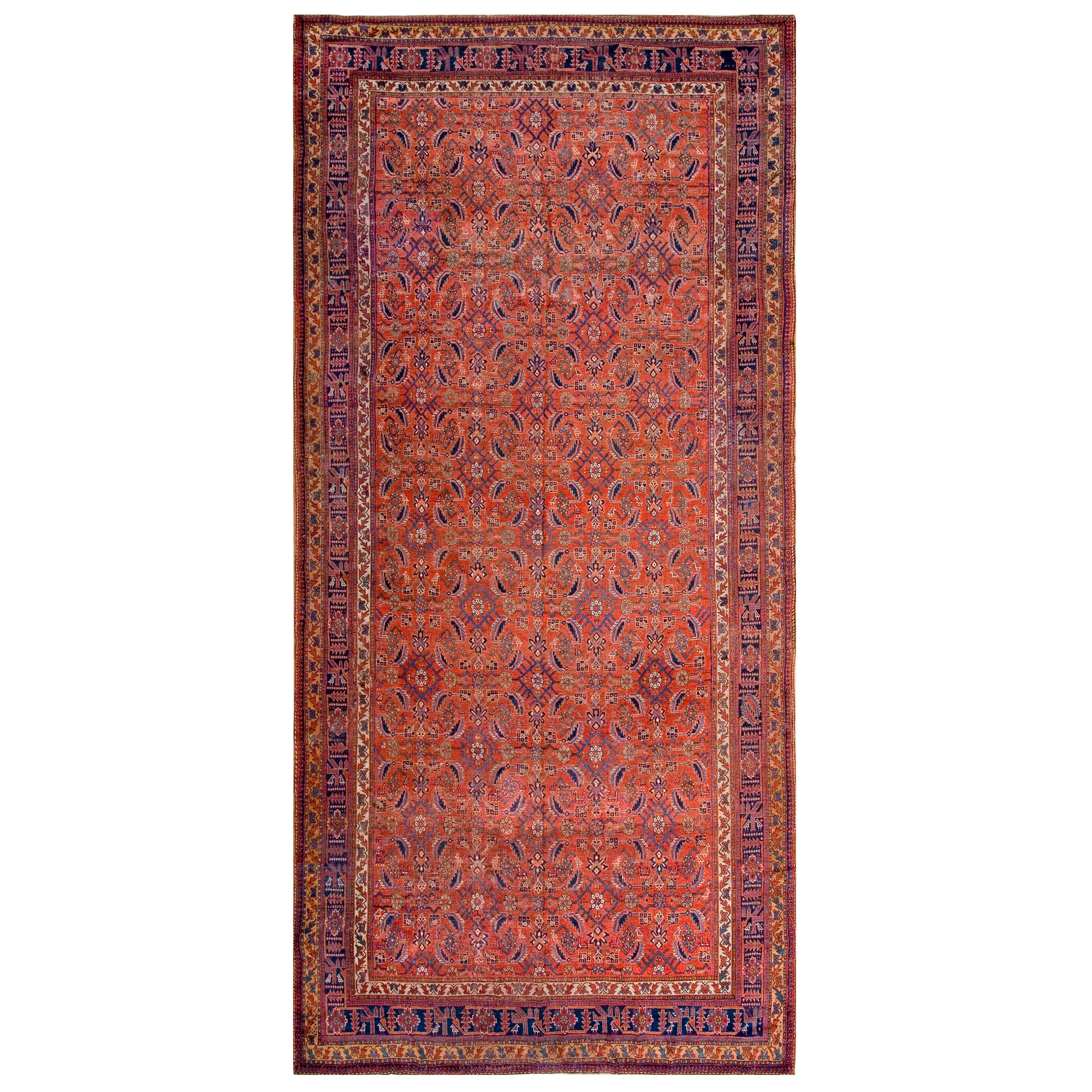 Antique Persian Tribal Rug 7' 6" x 16' 0"  For Sale