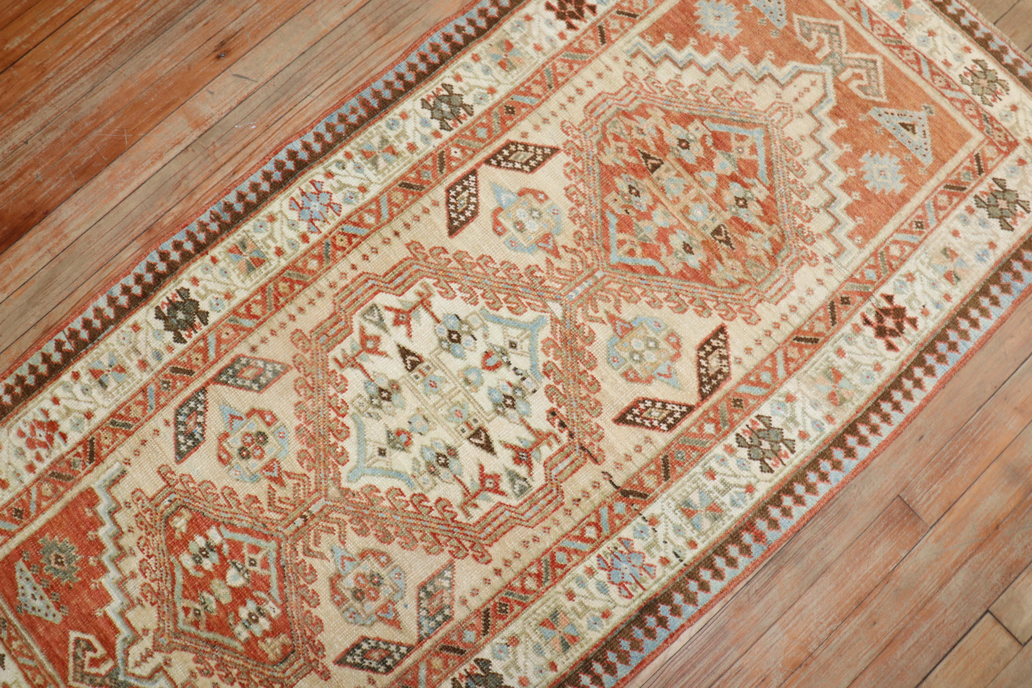 Antique Persian Tribal Serab Runner In Good Condition For Sale In New York, NY