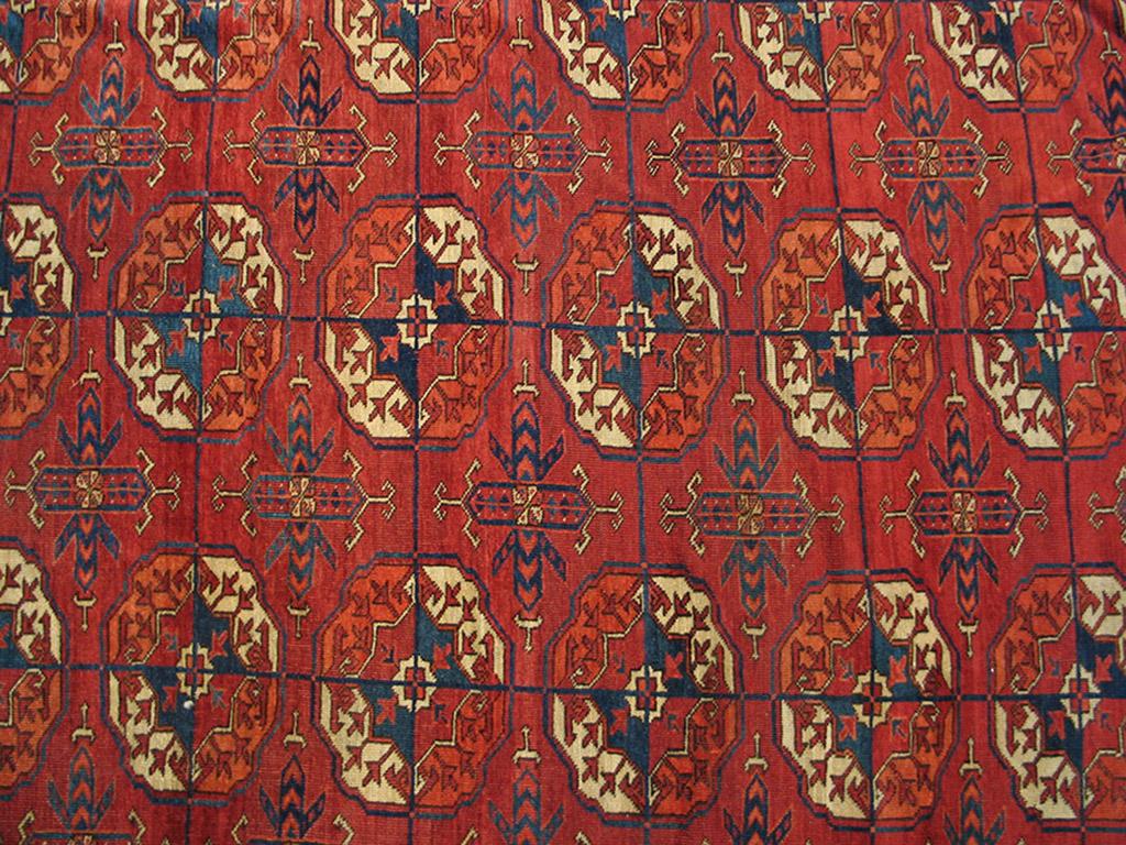 Antique Russian Turkmen - Tekke Carpet In Good Condition In New York, NY