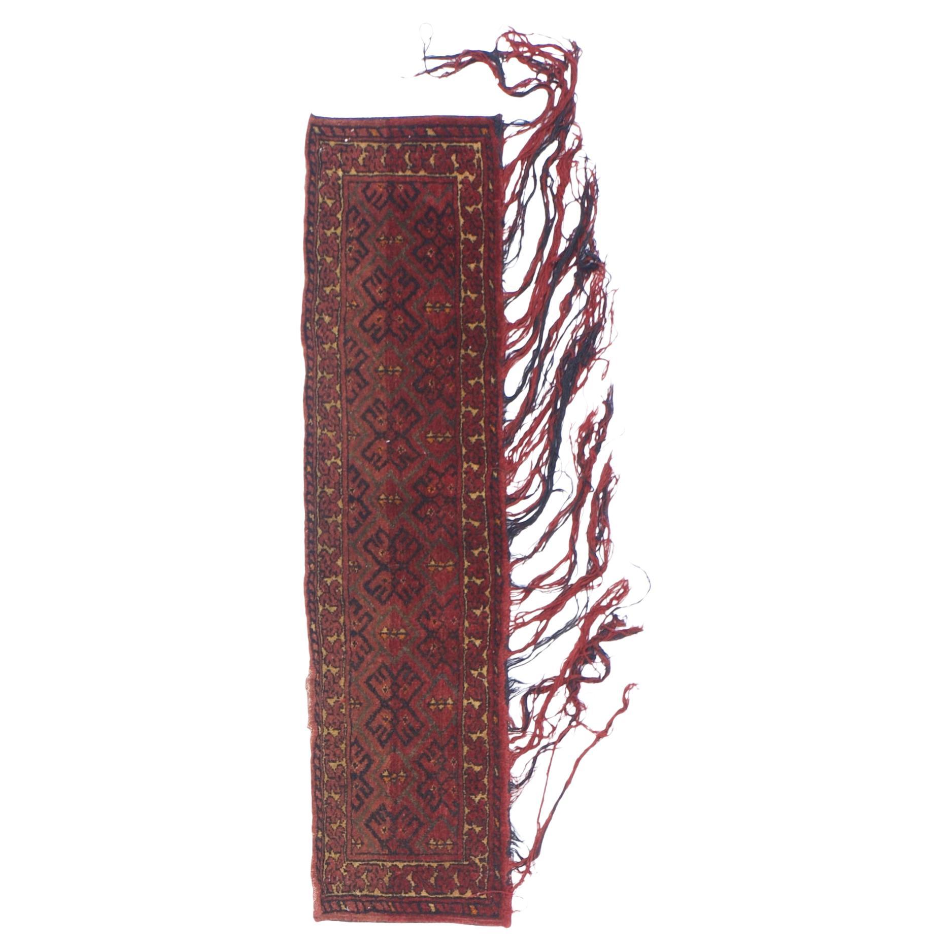 Antique Tapis persan Turkmen Bokhara 1'2 x 4'9