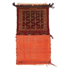 Antike persische Turkmenische Satteltasche (Ein Paar) 2'2'' x 3'4''