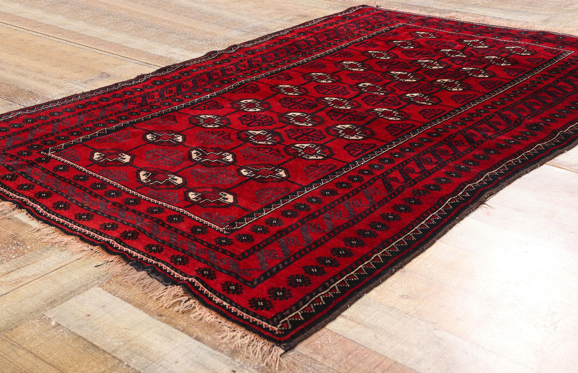 Antiker persischer Turkoman Tekke-Teppich im Stammesstil mit Stammesstil (20. Jahrhundert) im Angebot