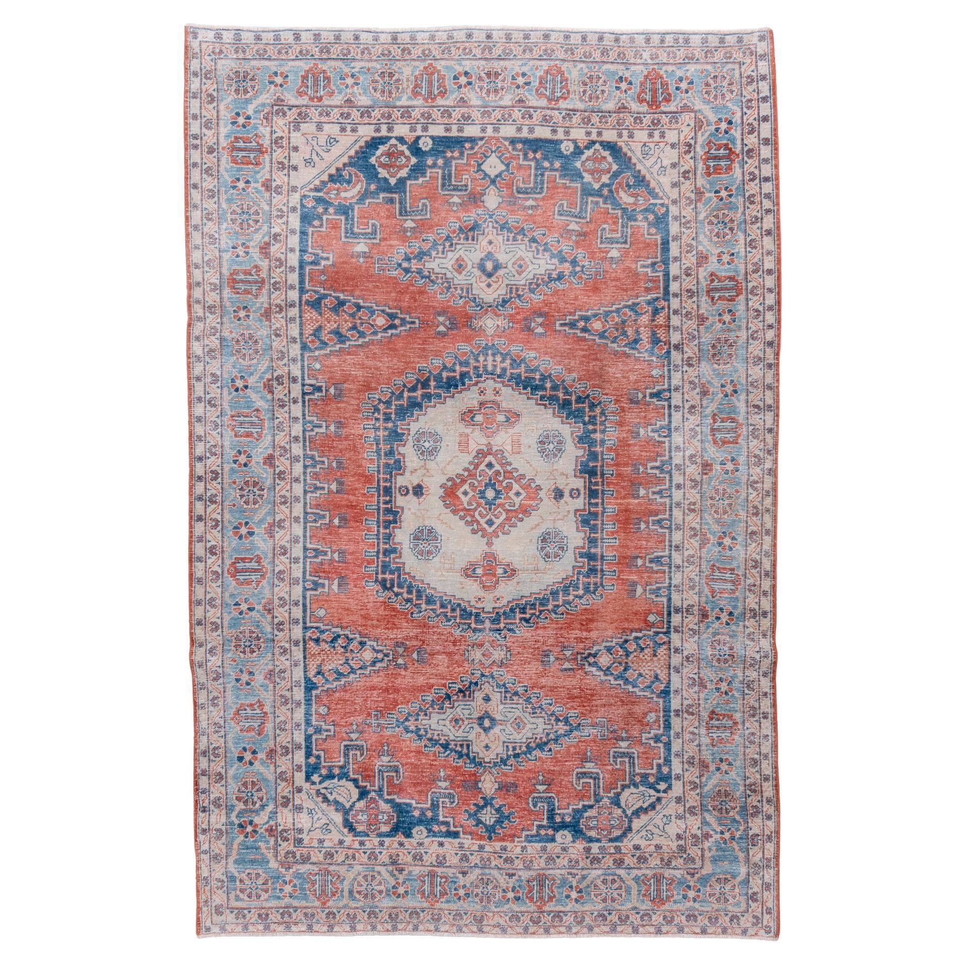 Antique Persian Veece Rug with Geometric Floral Design