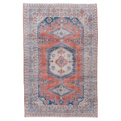 Antique Persian Veece Rug with Geometric Floral Design