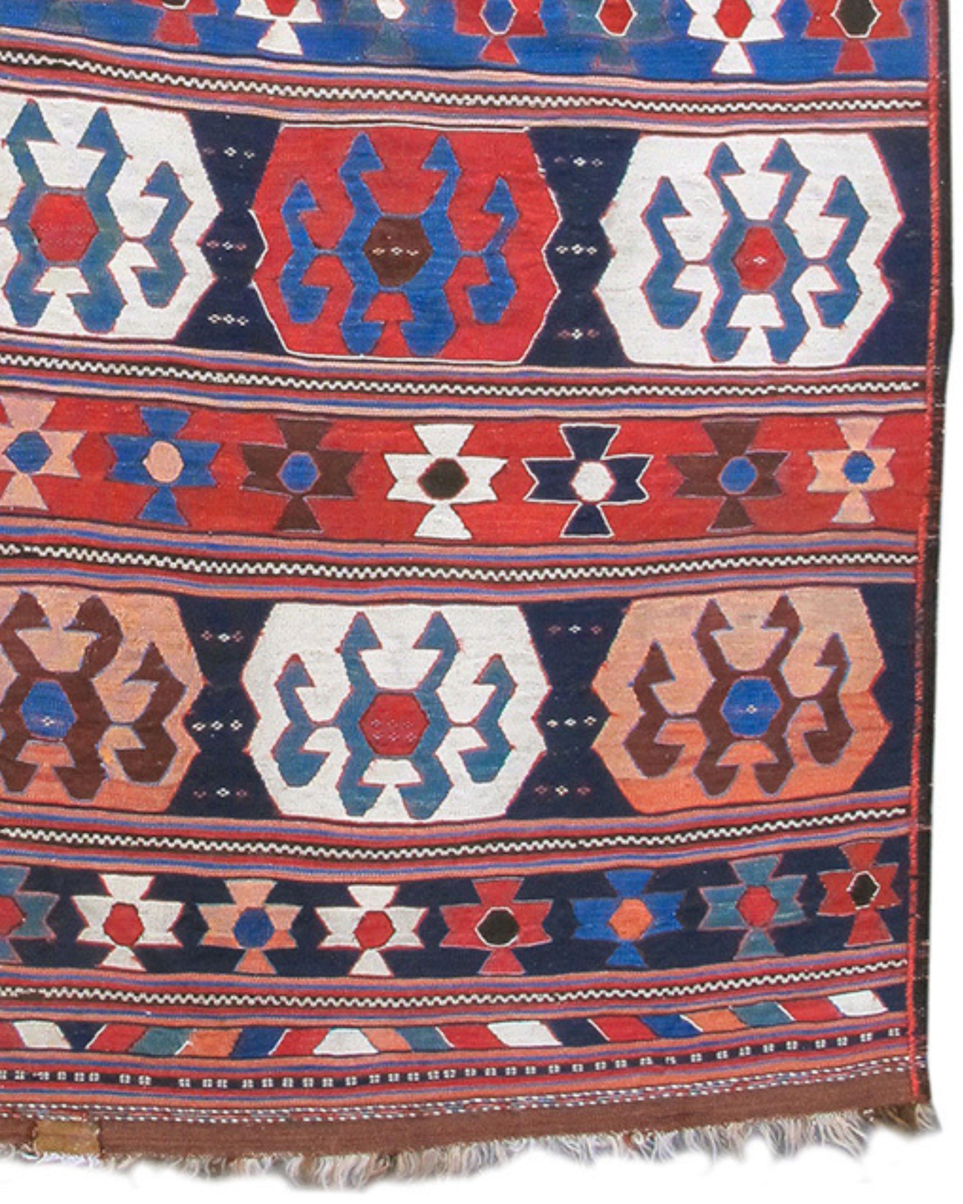Ancien tapis persan Veramin Kilim, fin du 19e siècle Excellent état - En vente à San Francisco, CA