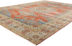 1900's Distressed Persian Viss Tribal Carpet with Modern Style