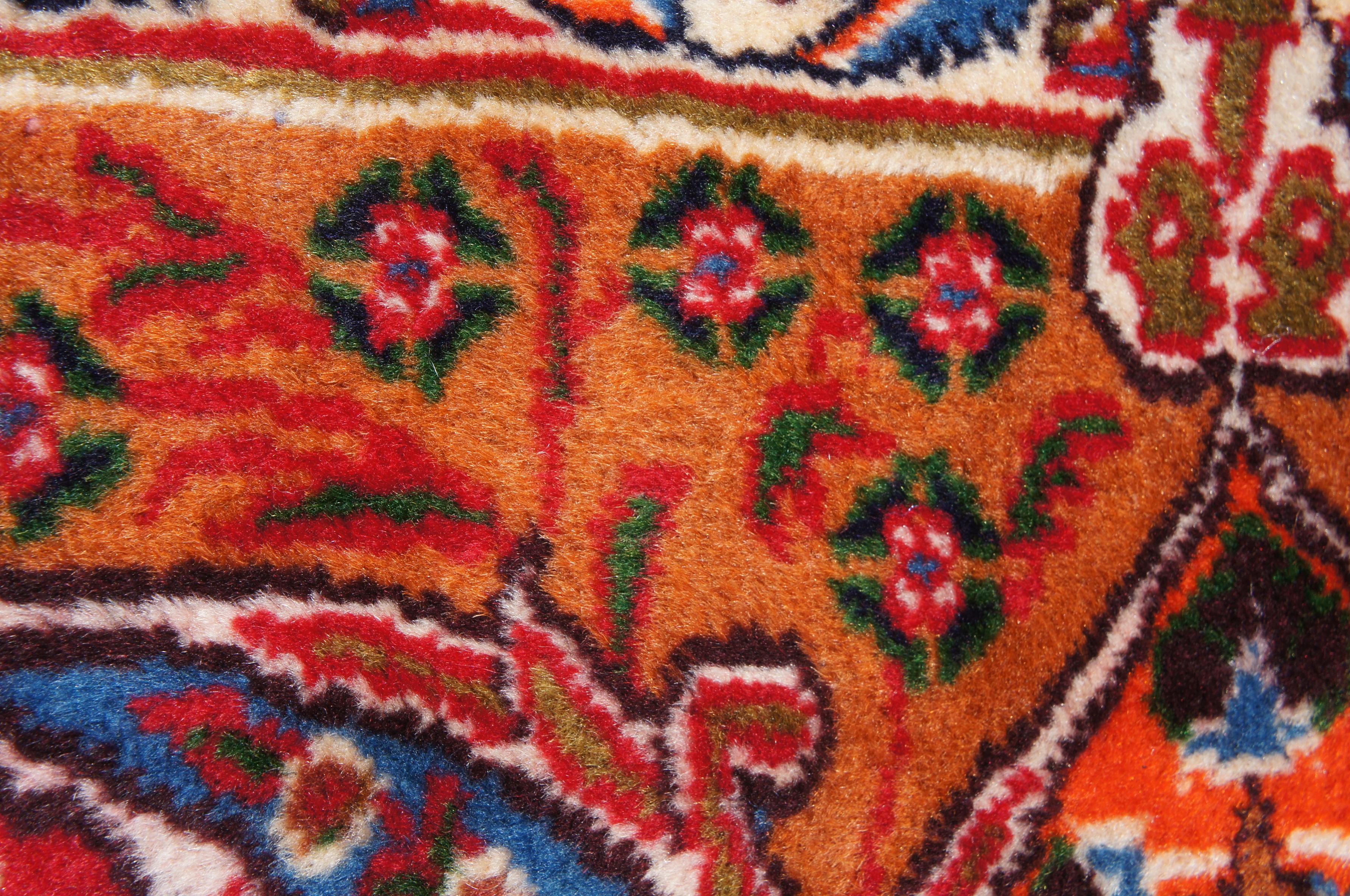 Antique Persian Wool Area Rug Ornamental Medallion Floral Bird Trophy Urn Vase For Sale 6