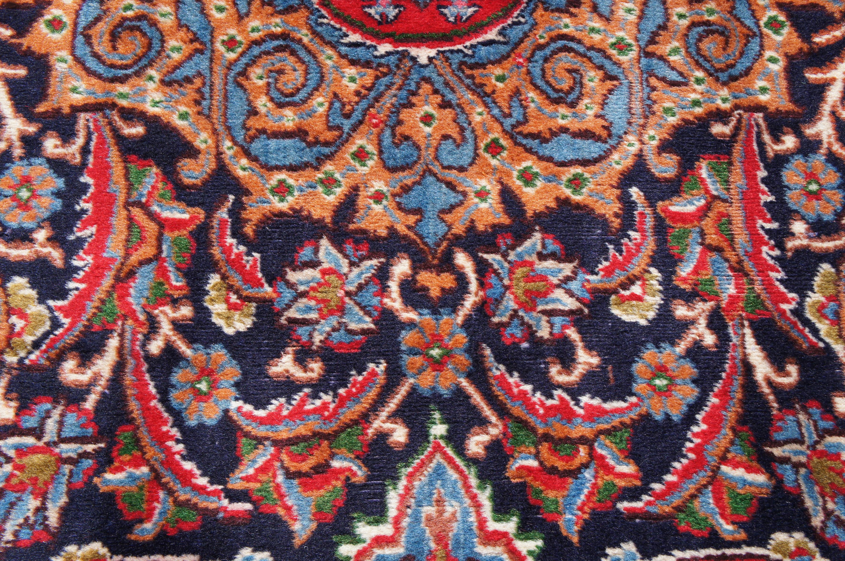 Antique Persian Wool Area Rug Ornamental Medallion Floral Bird Trophy Urn Vase For Sale 3