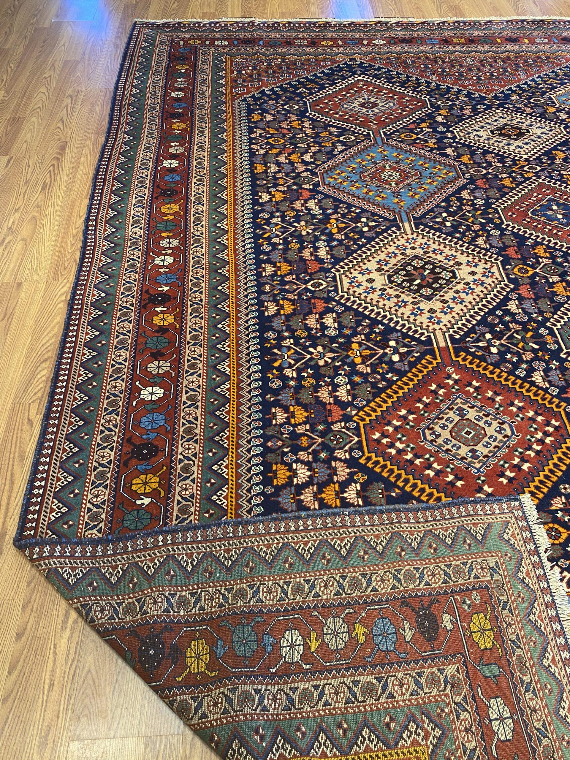 Hand-Knotted Antique Persian Yallameh 10' 7