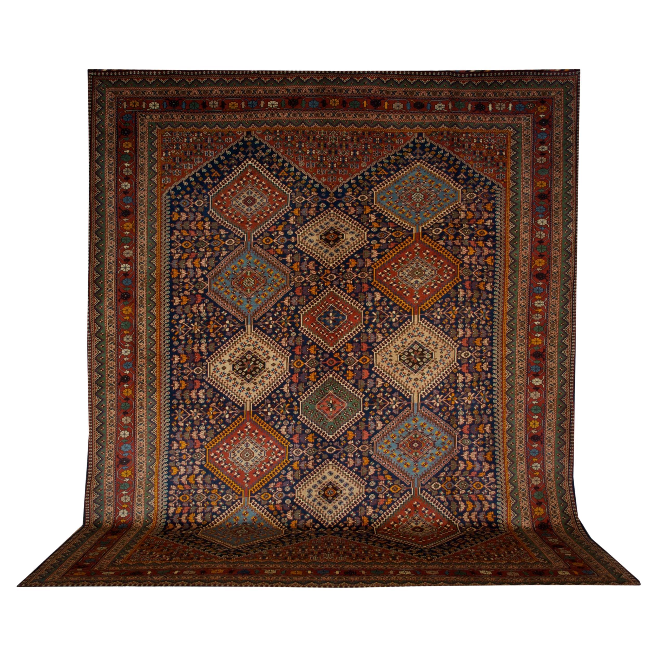 Antique Persian Yallameh 10' 7" x 12' 6" For Sale