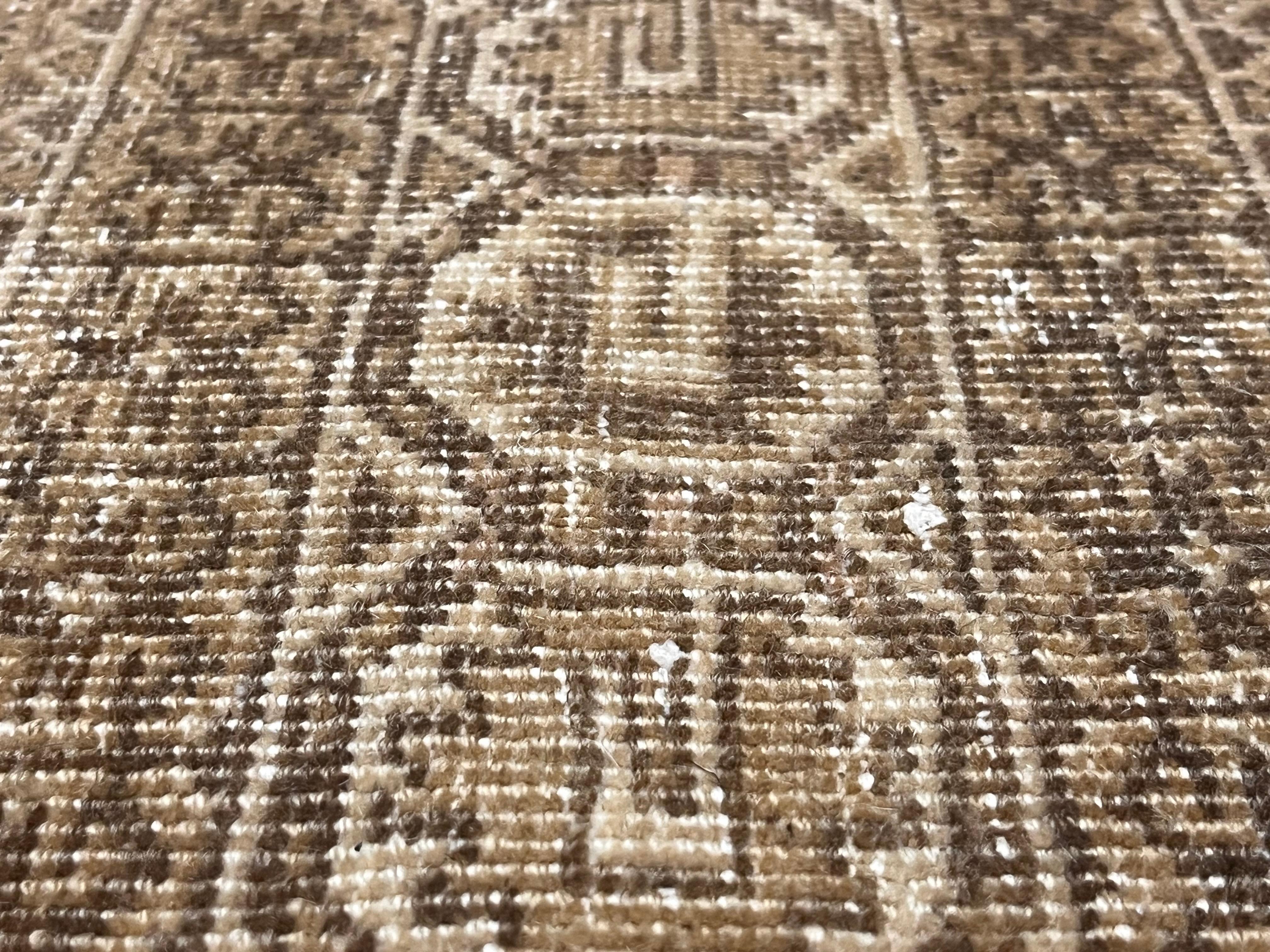 20th Century Antique Persian Yamoud Rug 7'1