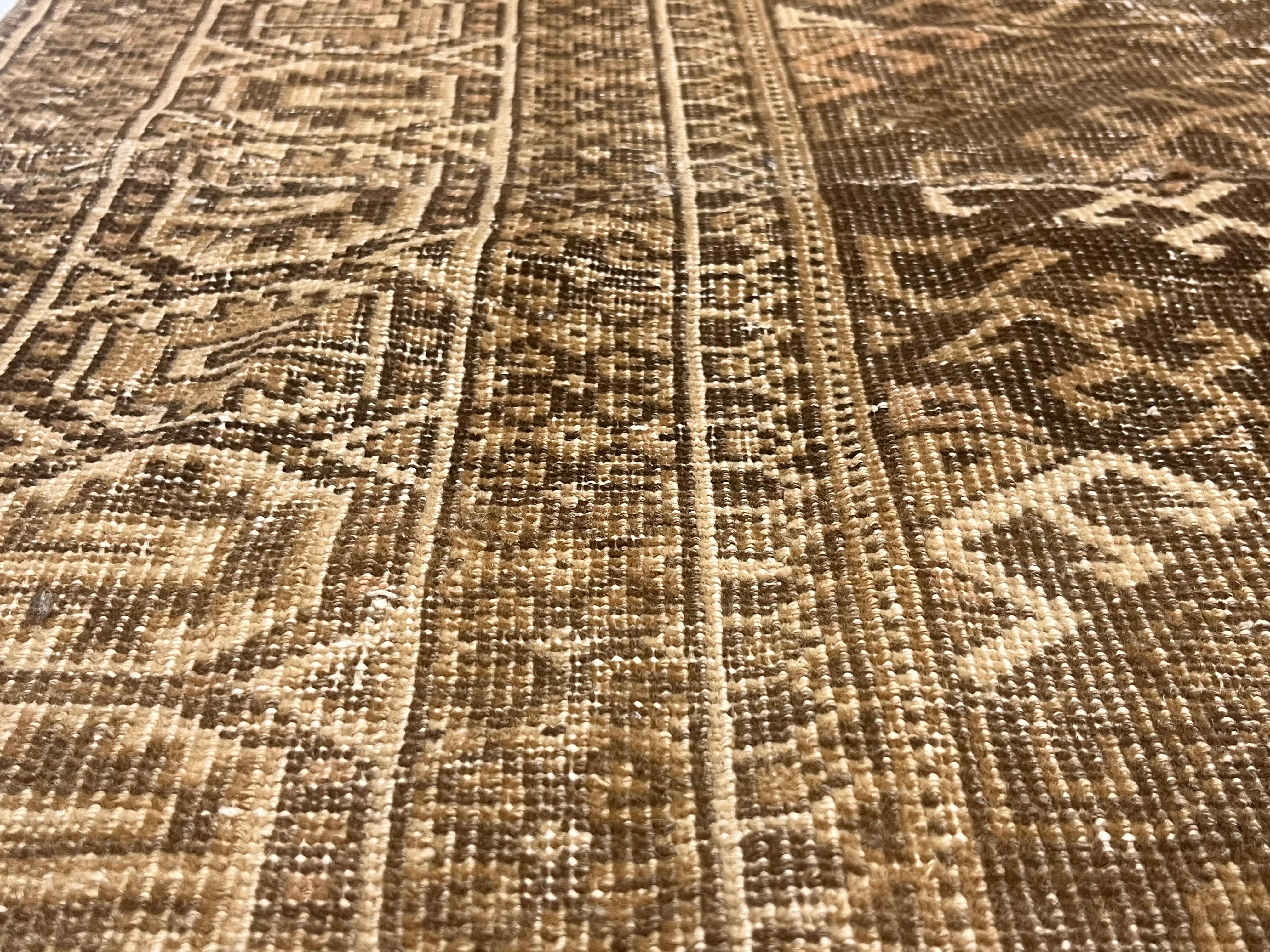 Antique Persian Yamoud Rug 7'1