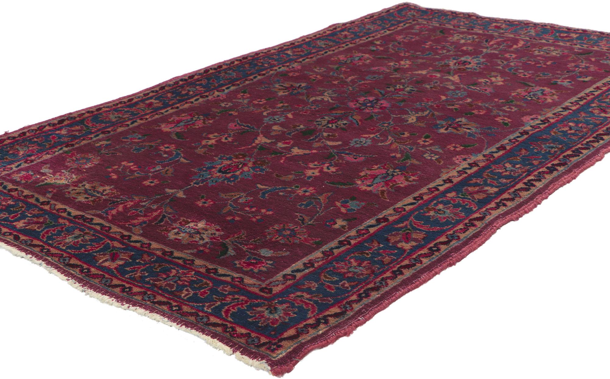 78306 Antique Persian Yazd rug, 03'00 x 05'02.
Perfect for a small space, reading nook, grand foyer, designer entry, study, studio, den, walk-in closet, stair landing, alcove, mudroom, master bathroom, entryway, bedroom, private library, private