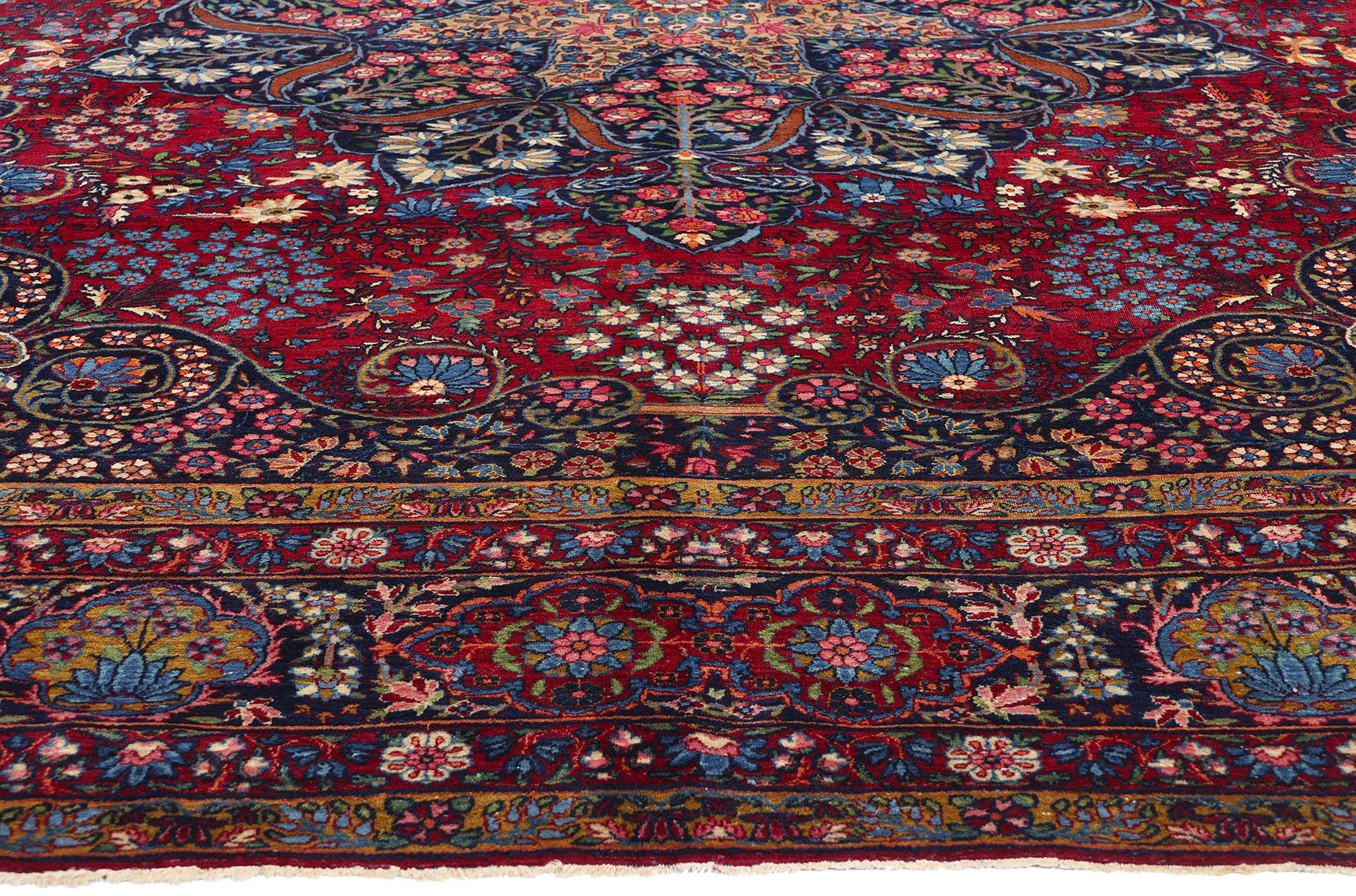 Antiker persischer Yazd-Teppich aus Yazd, 10'05 x 13'09 (Persisch) im Angebot
