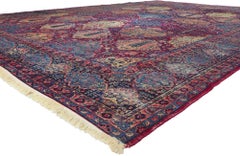 1910’s Colorful Persian Yazd Carpet with Modern Style