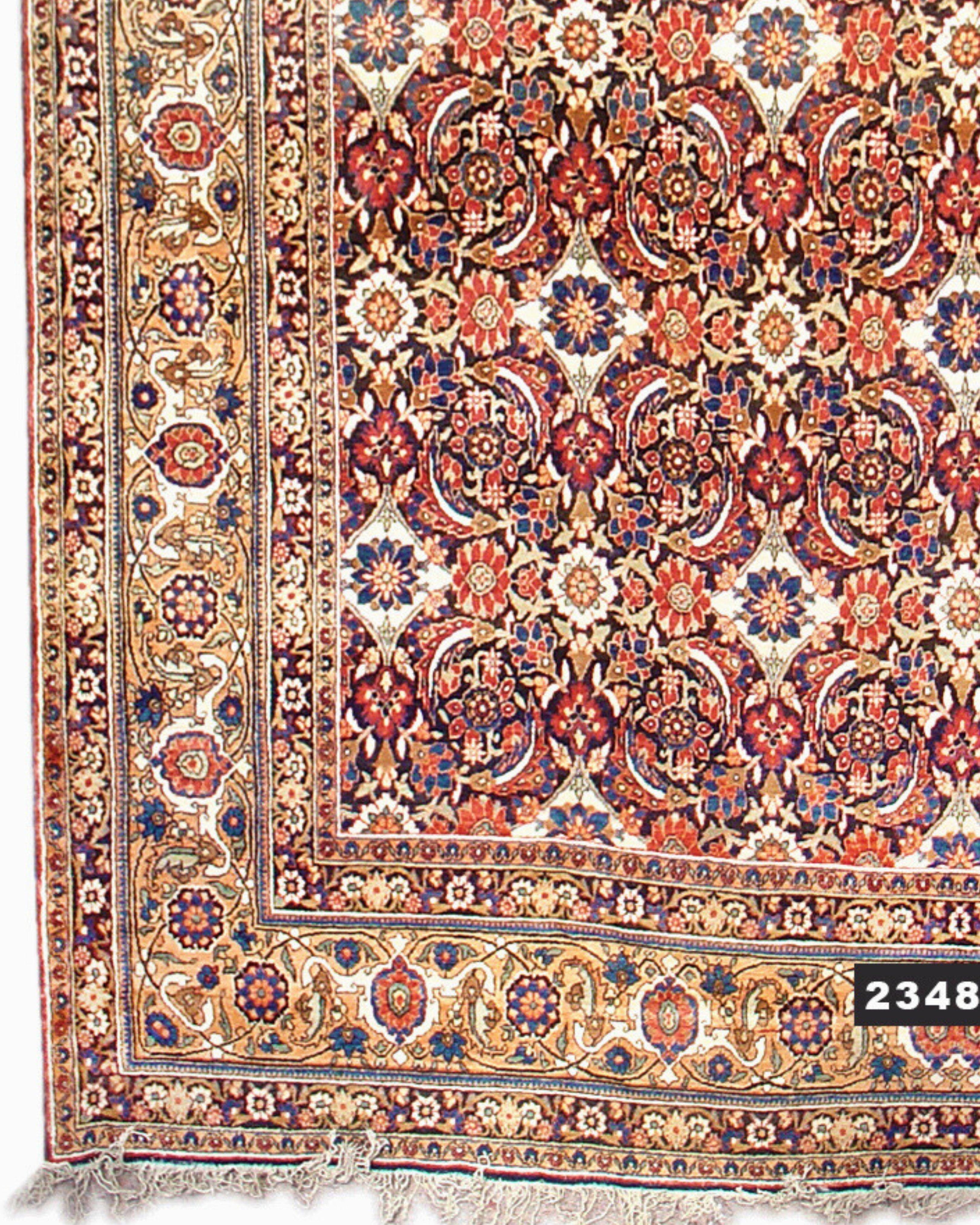 Antique Persian Yezd Carpet, c. 1900 In Excellent Condition For Sale In San Francisco, CA