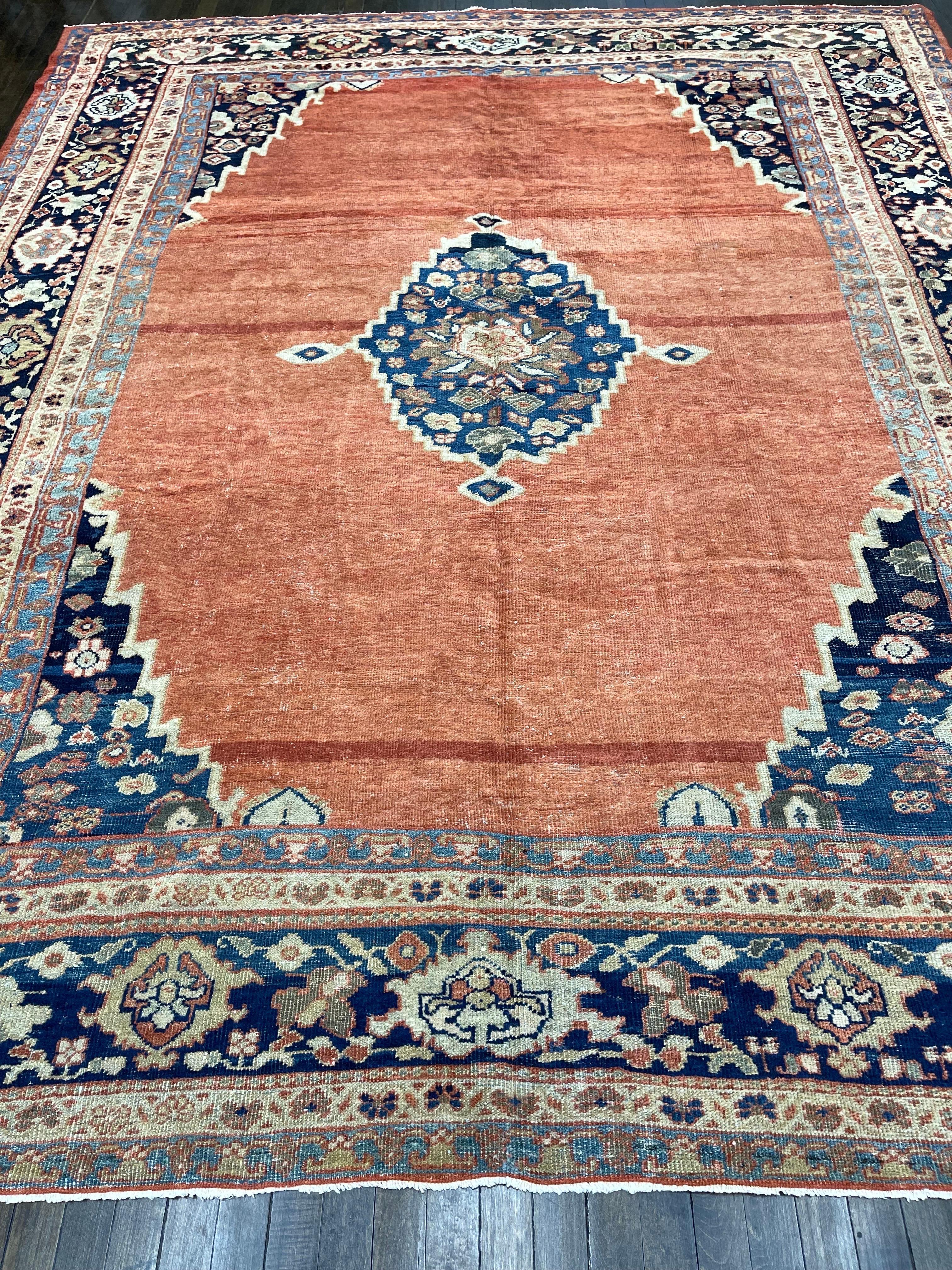 This carpet known as Mahal, is made by the well known European design company Ziegler. In the second half of 19th century, the demand for soft colors and room size carpets increased significantly in Europe and North America. In 1870 Messrs. Ziegler