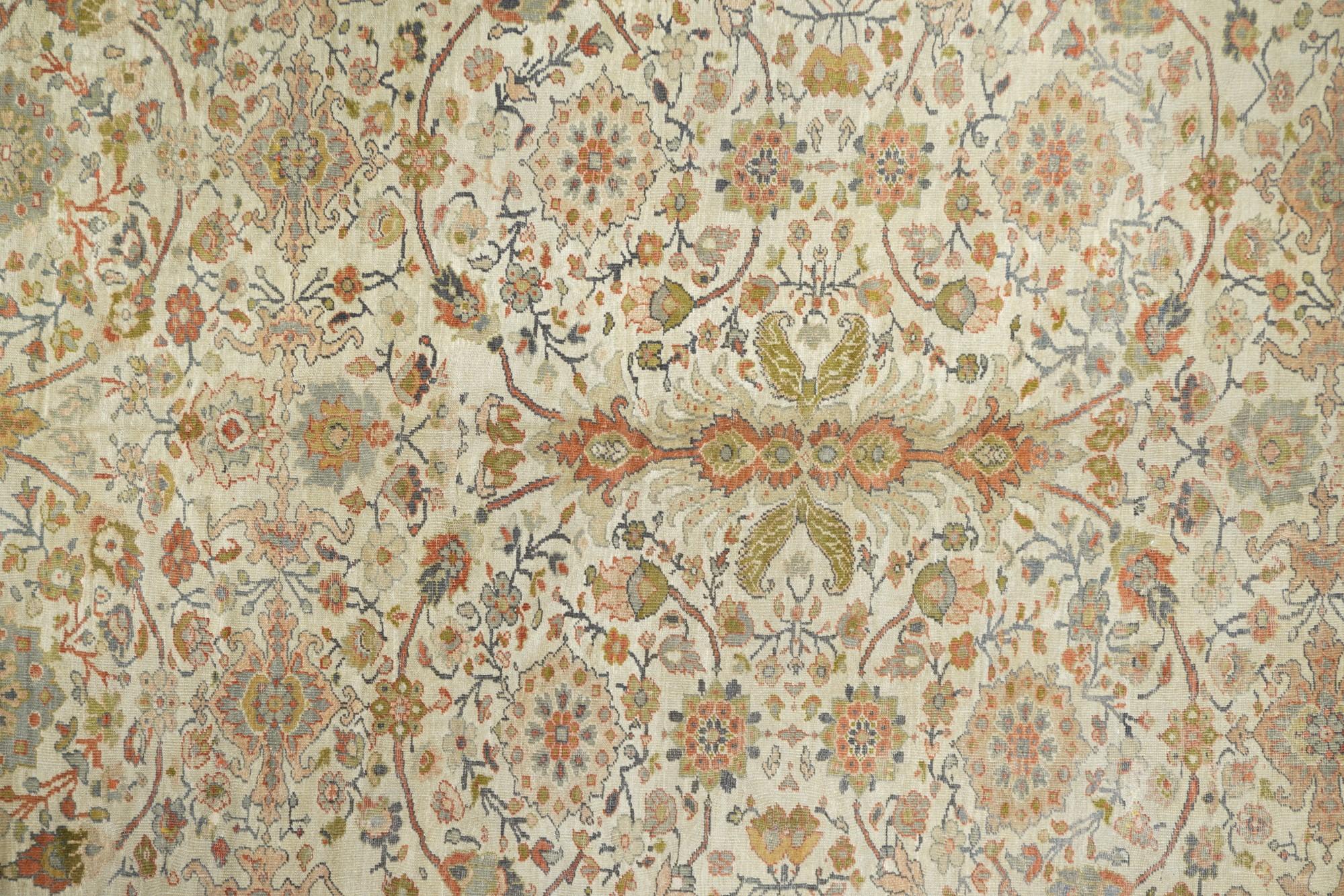 Persian Antique Ziegler Mahal Rug 9'9'' x 17'9'' For Sale