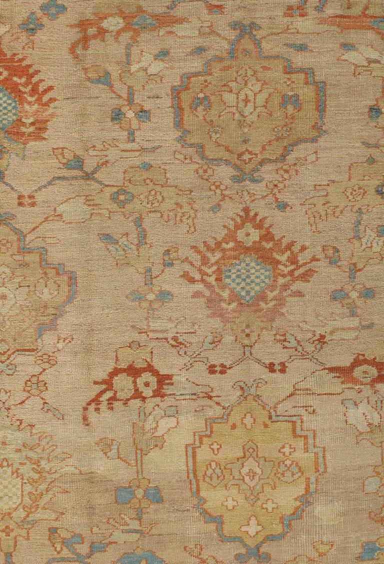Antique Persian Ziegler rug, 8' x 11'8. Originally from Manchester, England, the Ziegler company established itself in Arak (Sultanabad) in 1882 and was active there until the 1920s, producing almost exclusively room size and larger carpets with