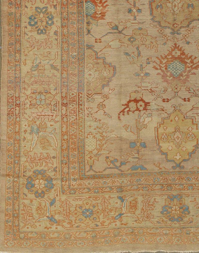 Hand-Woven Antique Persian Ziegler Rug 8'x11'8 For Sale