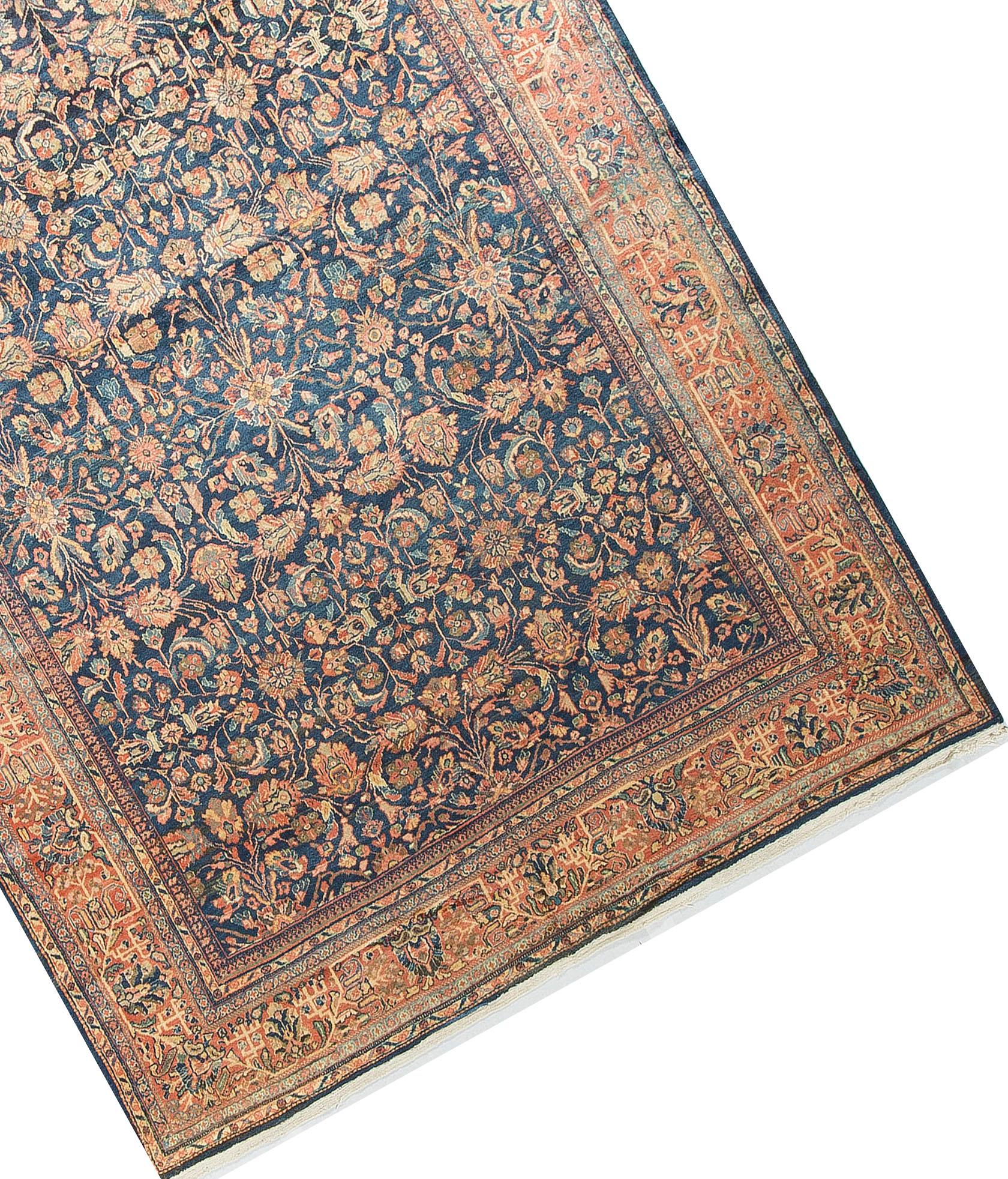 Hand-Woven Antique Persian Ziegler Rug, circa 1890 For Sale
