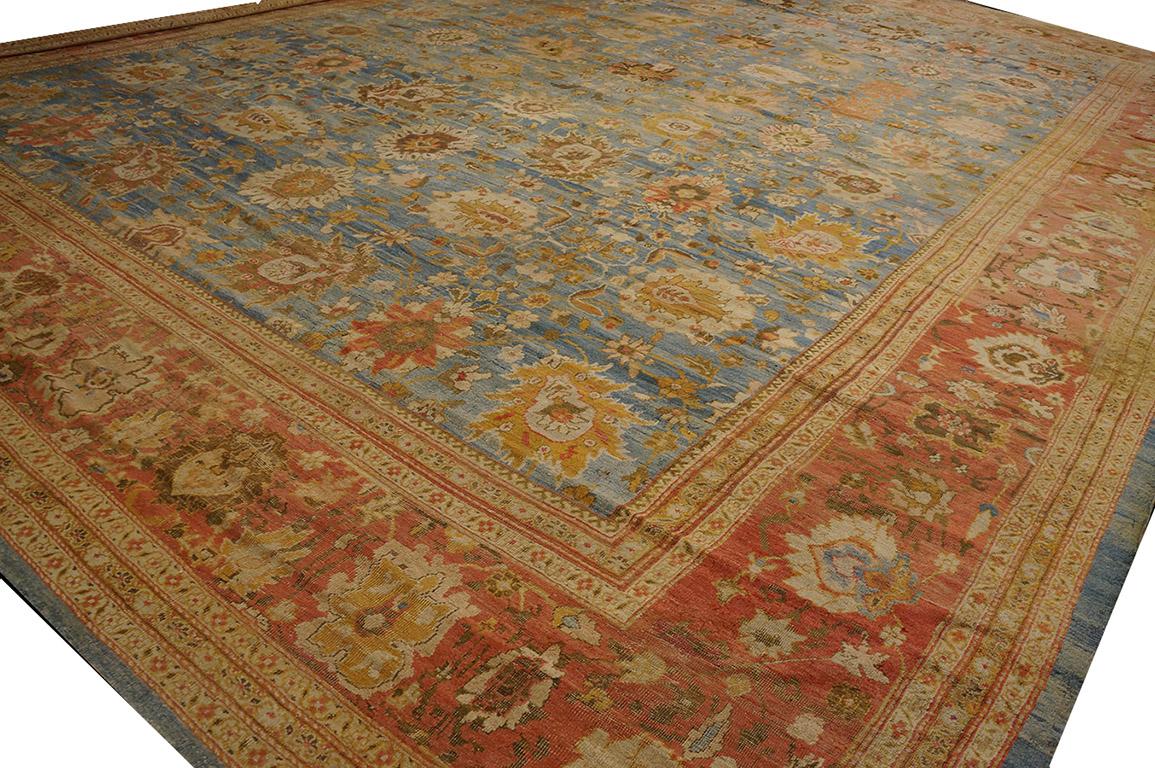 Late 19th Century Antique Persian Ziegler Sultanabad Carpet For Sale