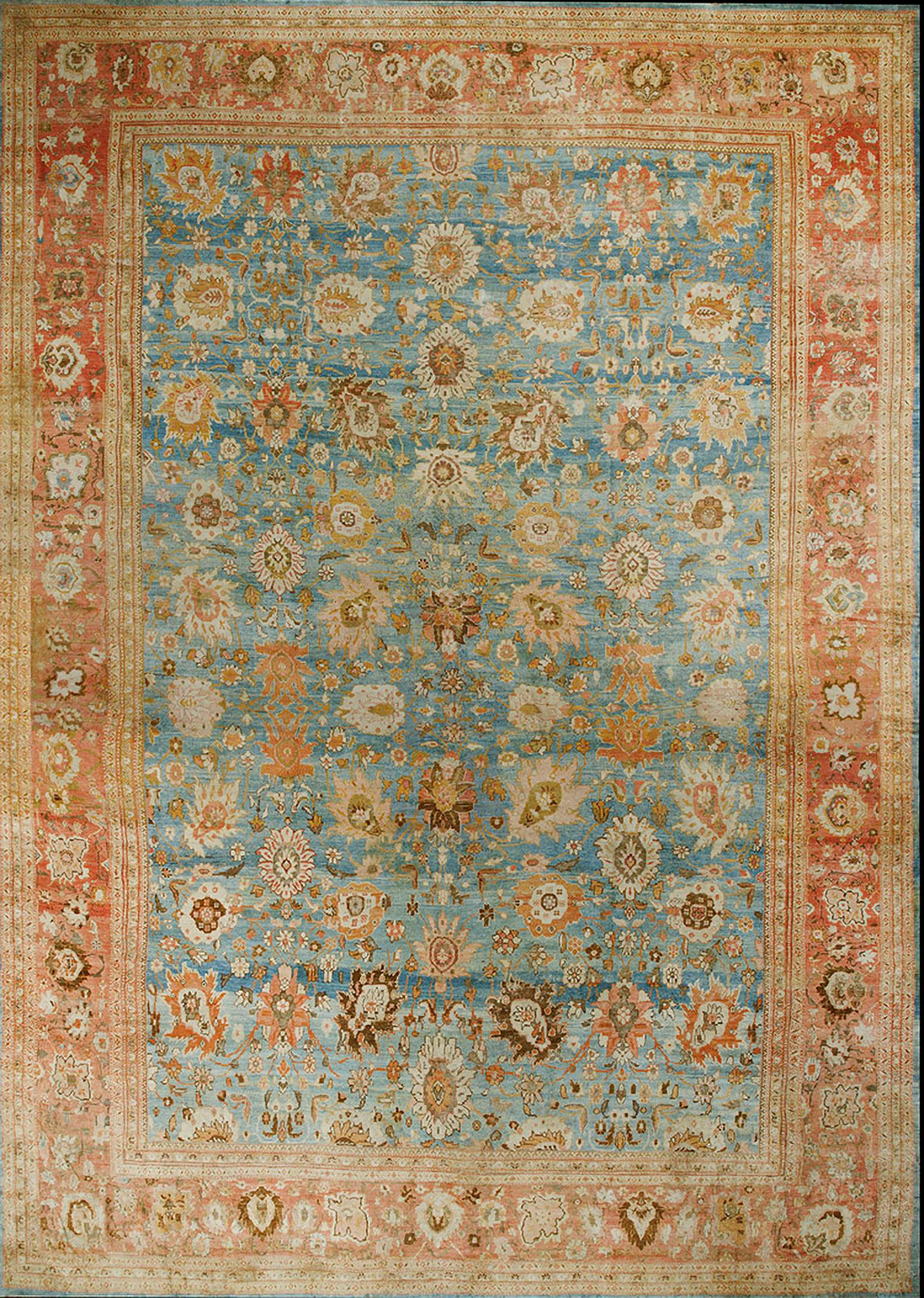 Antique Persian Ziegler Sultanabad Carpet For Sale