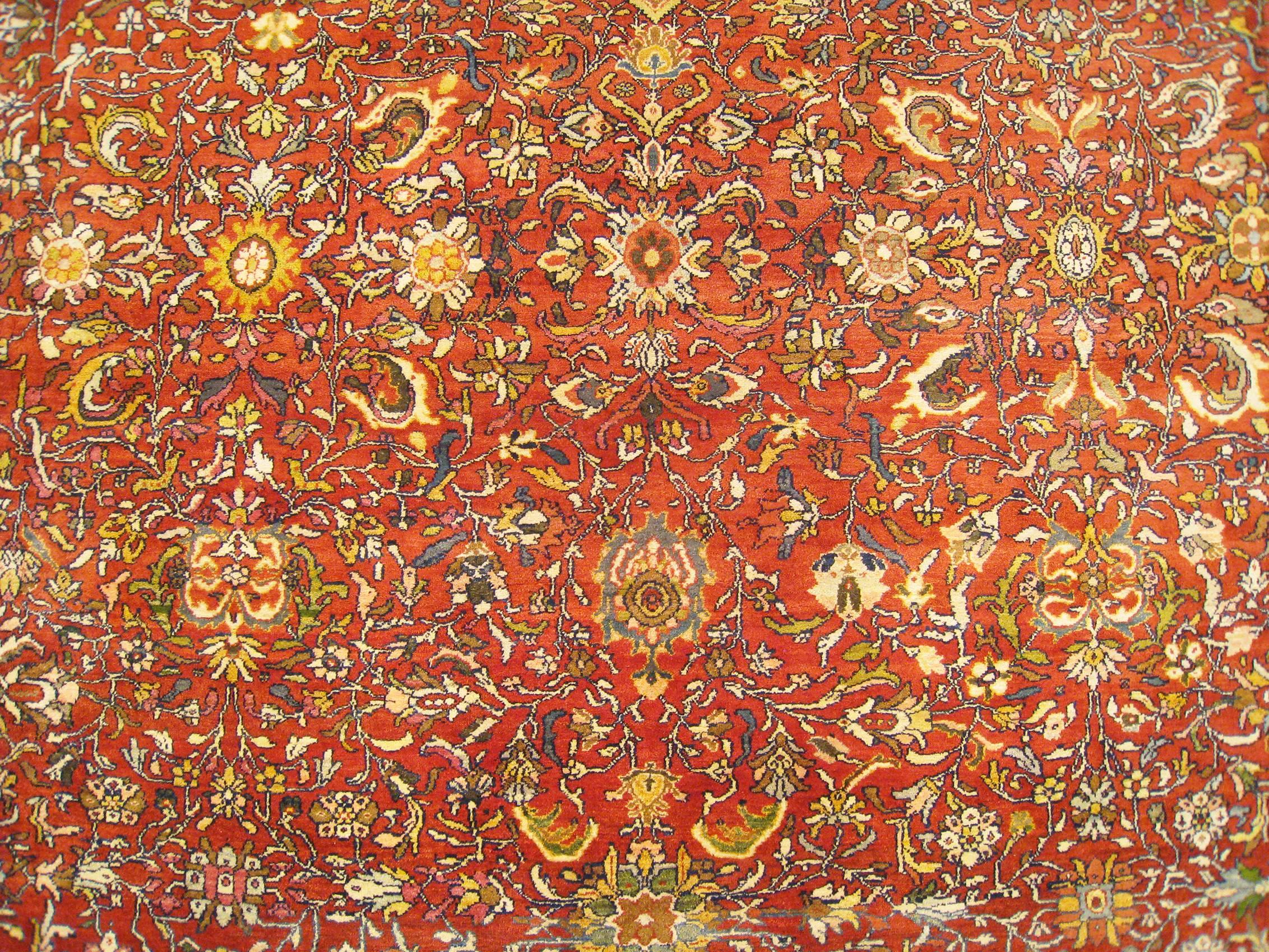 Late 19th Century Persian Ziegler Sultanabad Oriental Carpet, Mansion Size, with Jewel Tones For Sale
