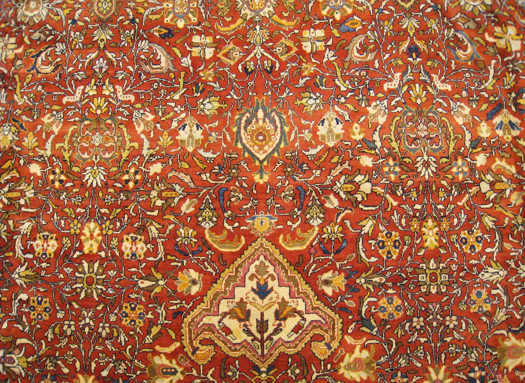 Persian Ziegler Sultanabad Oriental Carpet, Mansion Size, with Jewel Tones For Sale 1